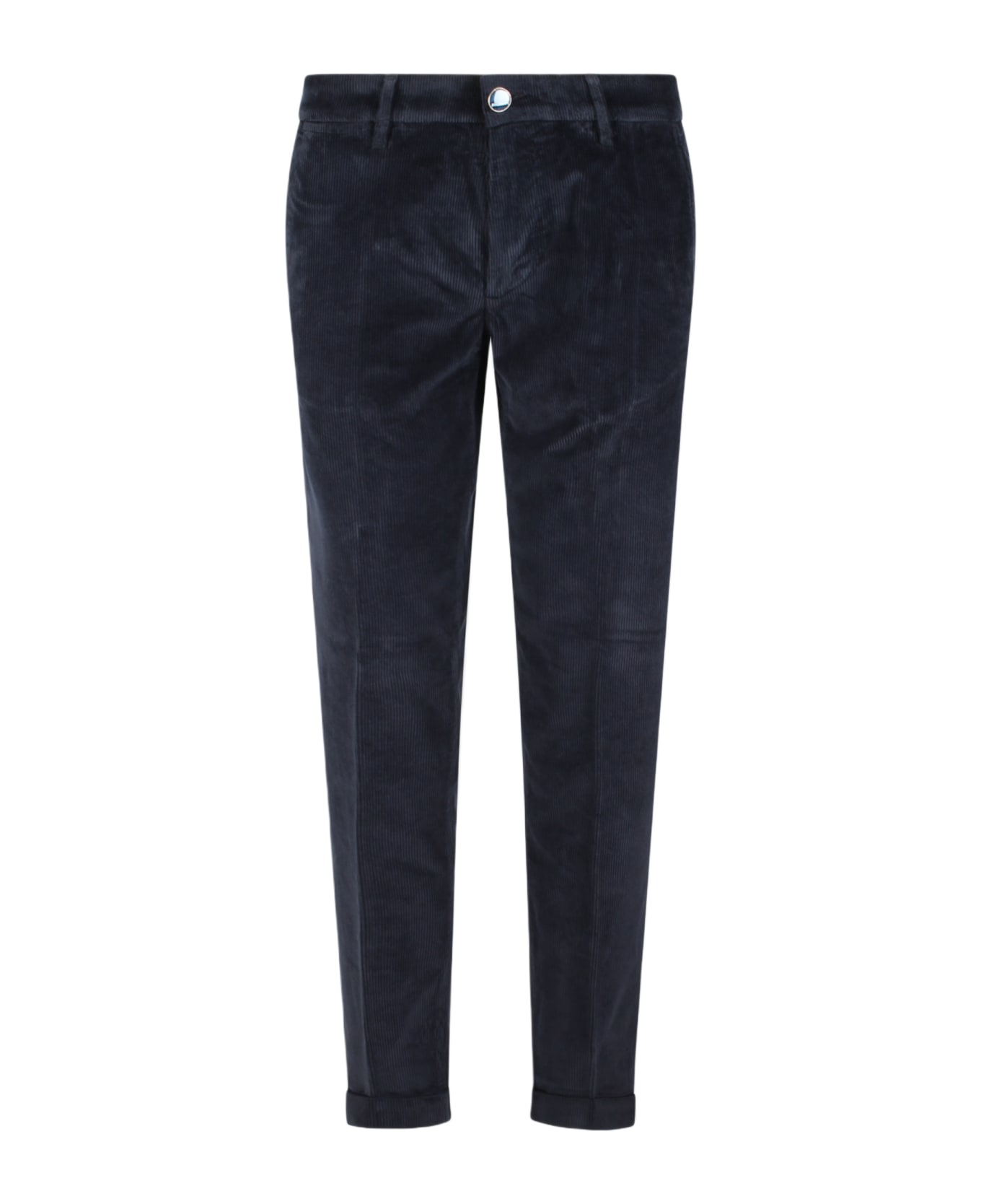 Re-HasH Ribbed Mucha Chinos Pant - Blue