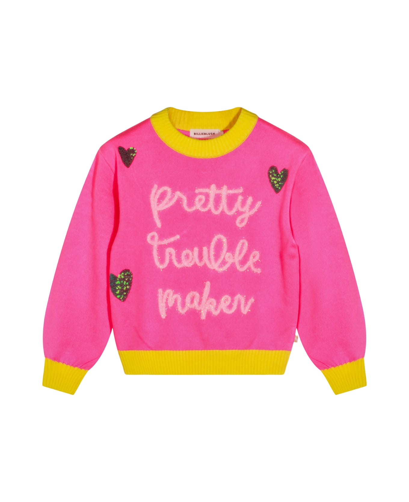 Billieblush Pink And Yellow Knitwear - Pink