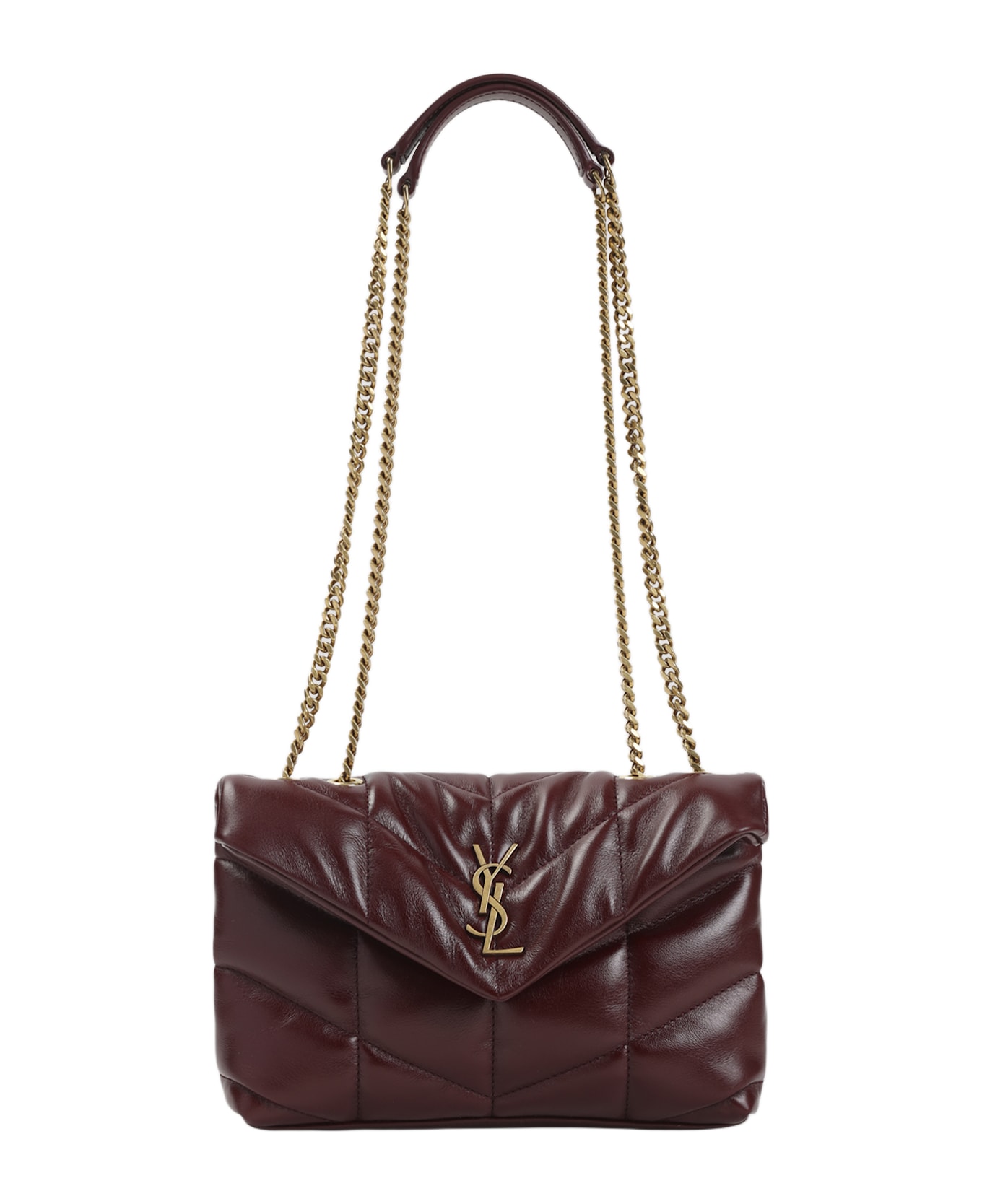 Saint Laurent Puffer Toy Shoulder Bag - Dark Ruby