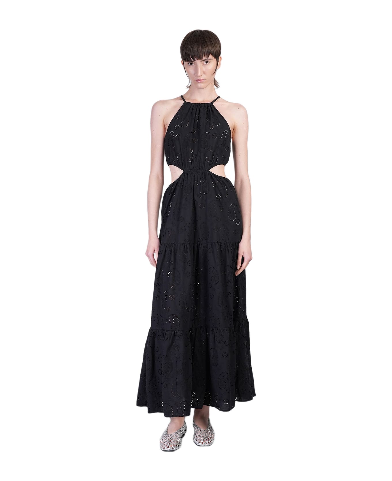 MC2 Saint Barth Kabi Long Dress In Black Cotton - black