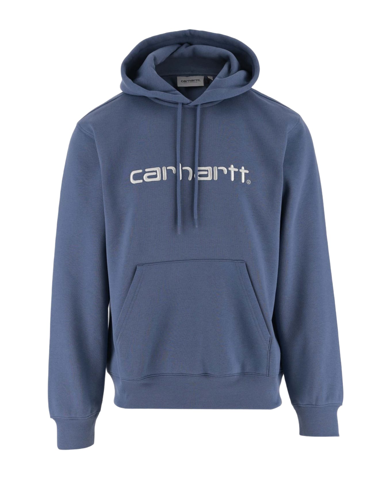 Carhartt Logo Cotton Blend Hoodie - Blue フリース