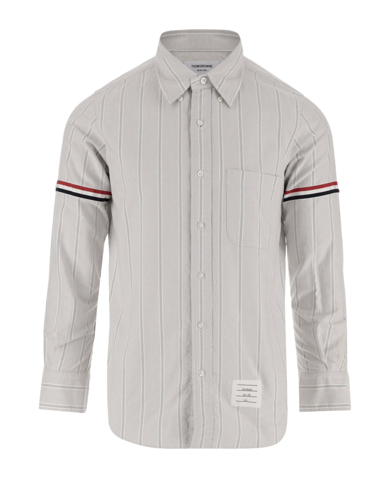 Thom Browne Striped Cotton Shirt - Grey
