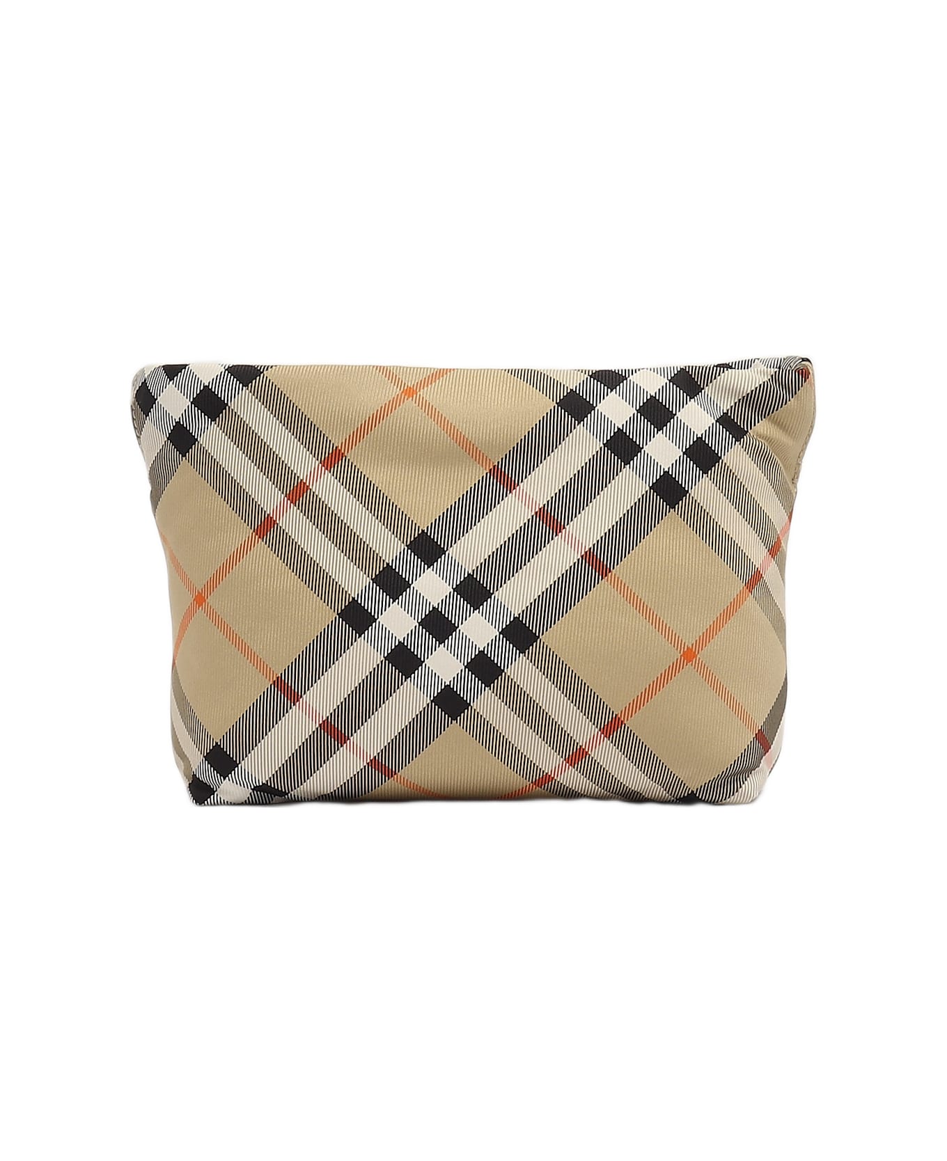Burberry Drwstrng Pouch Shoulder Bag - CHECK BEIGE