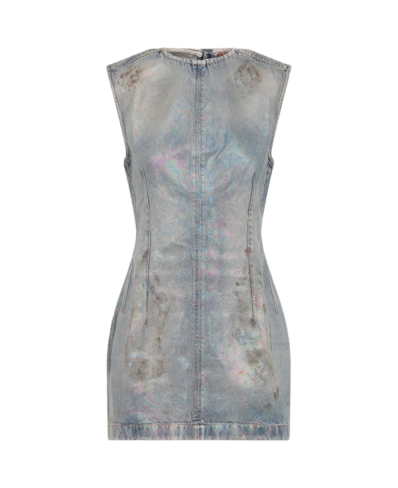 Acne Studios Mini Dress Denim - Auz Mid Blue