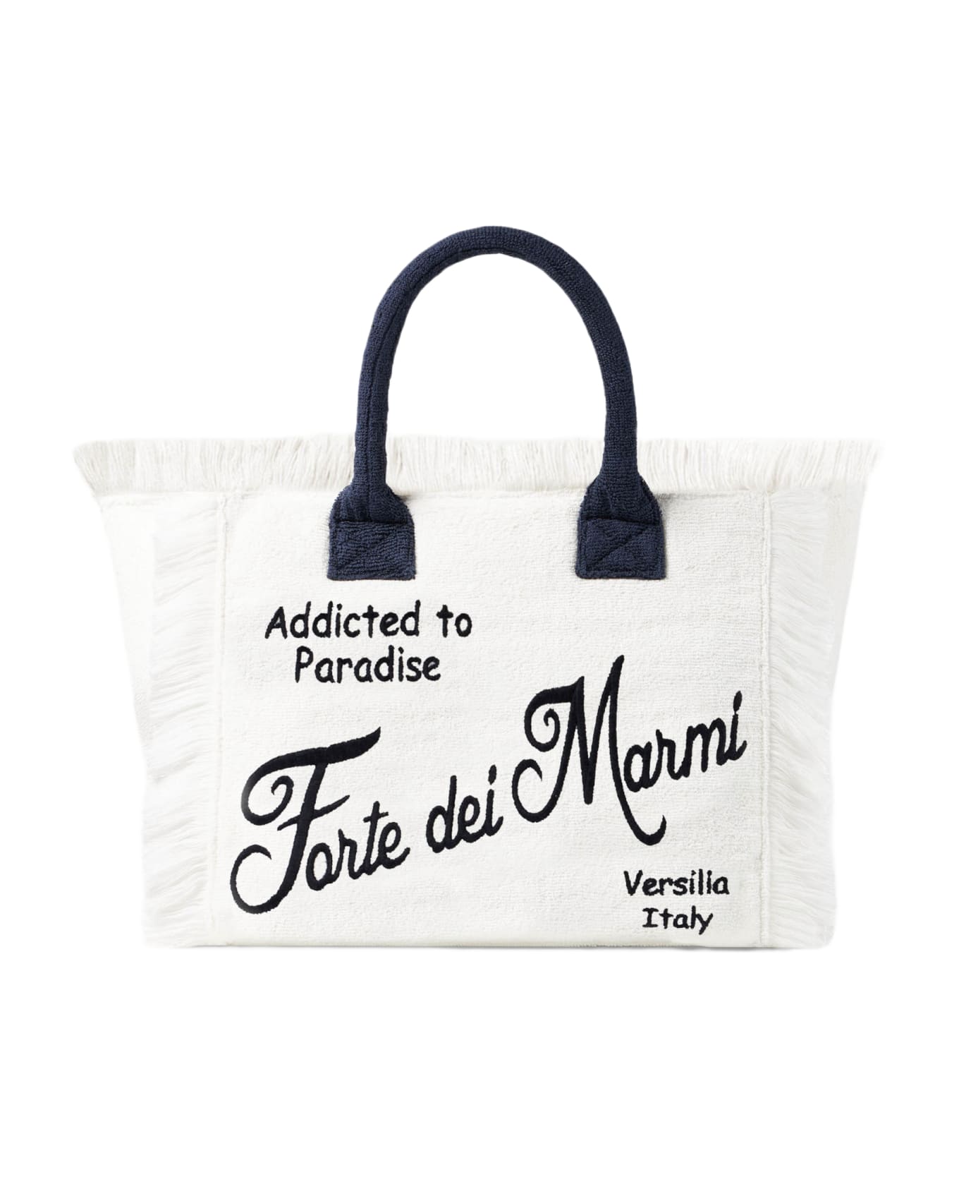 MC2 Saint Barth Vanity Terry Shoulder Bag With Forte Dei Marmi Embroidery - WHITE トートバッグ