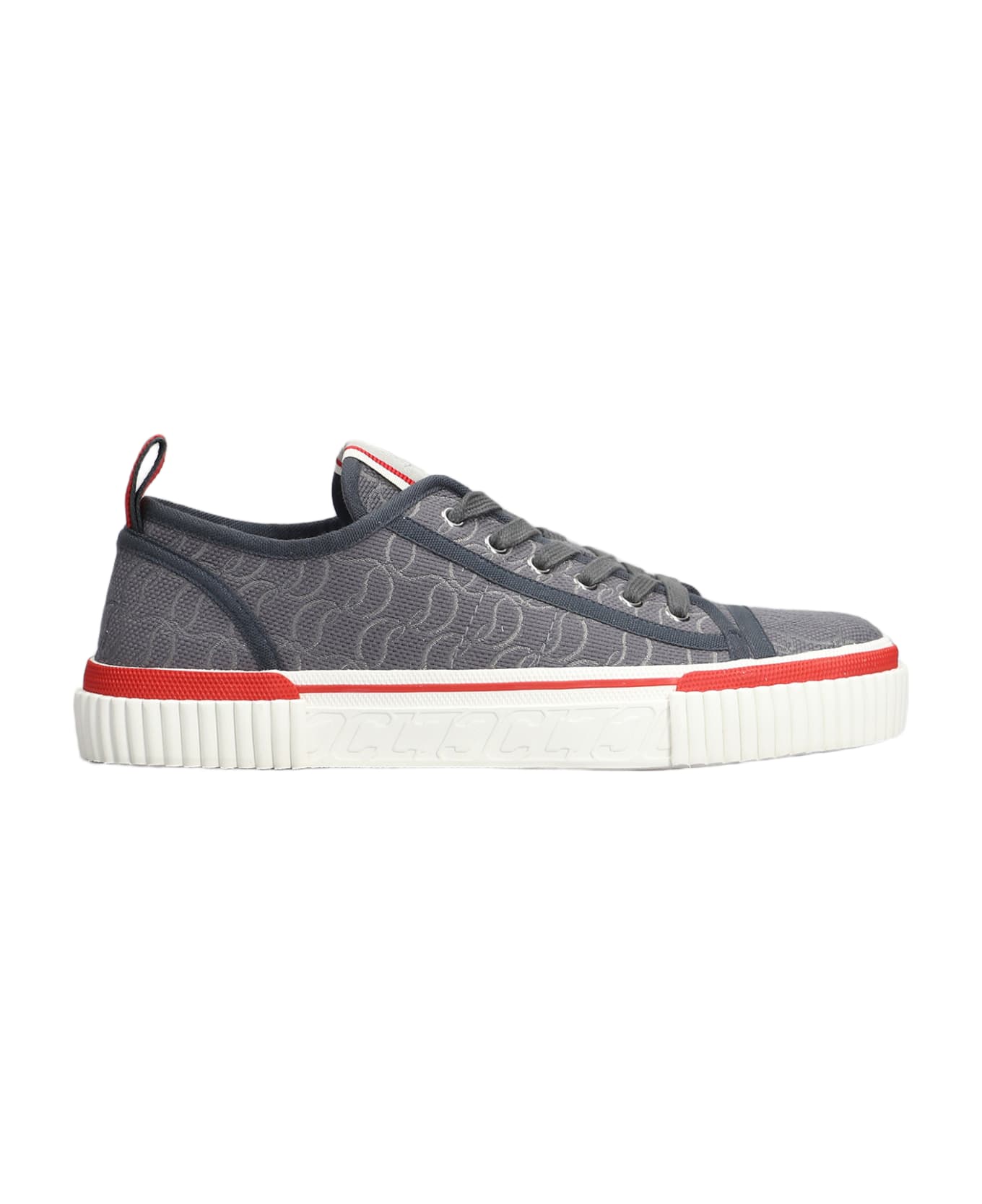 Christian Louboutin Pedro Junior Sneakers In Blue Cotton - blue