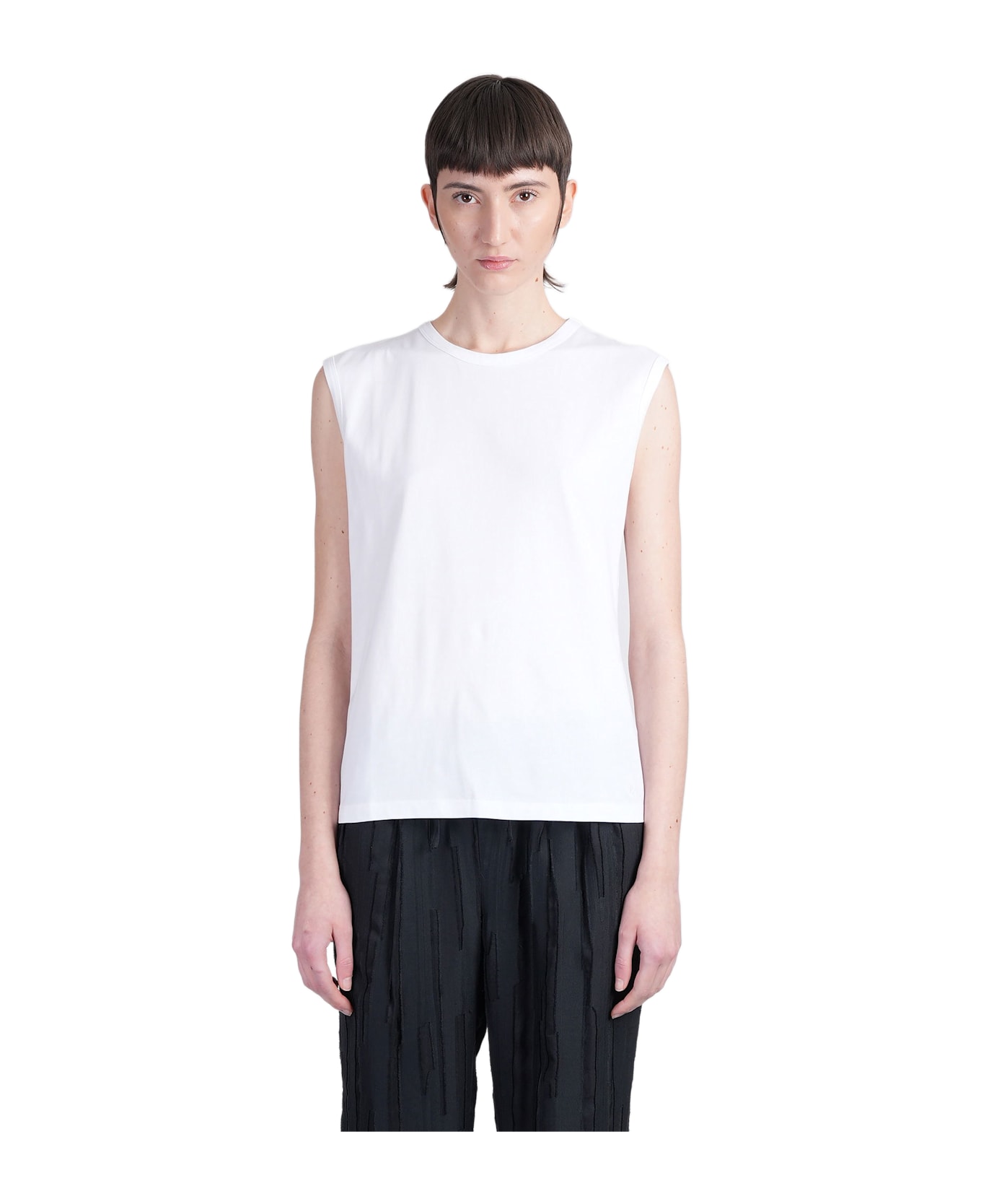 Loulou Studio Brani Tank Top In White Cotton - white