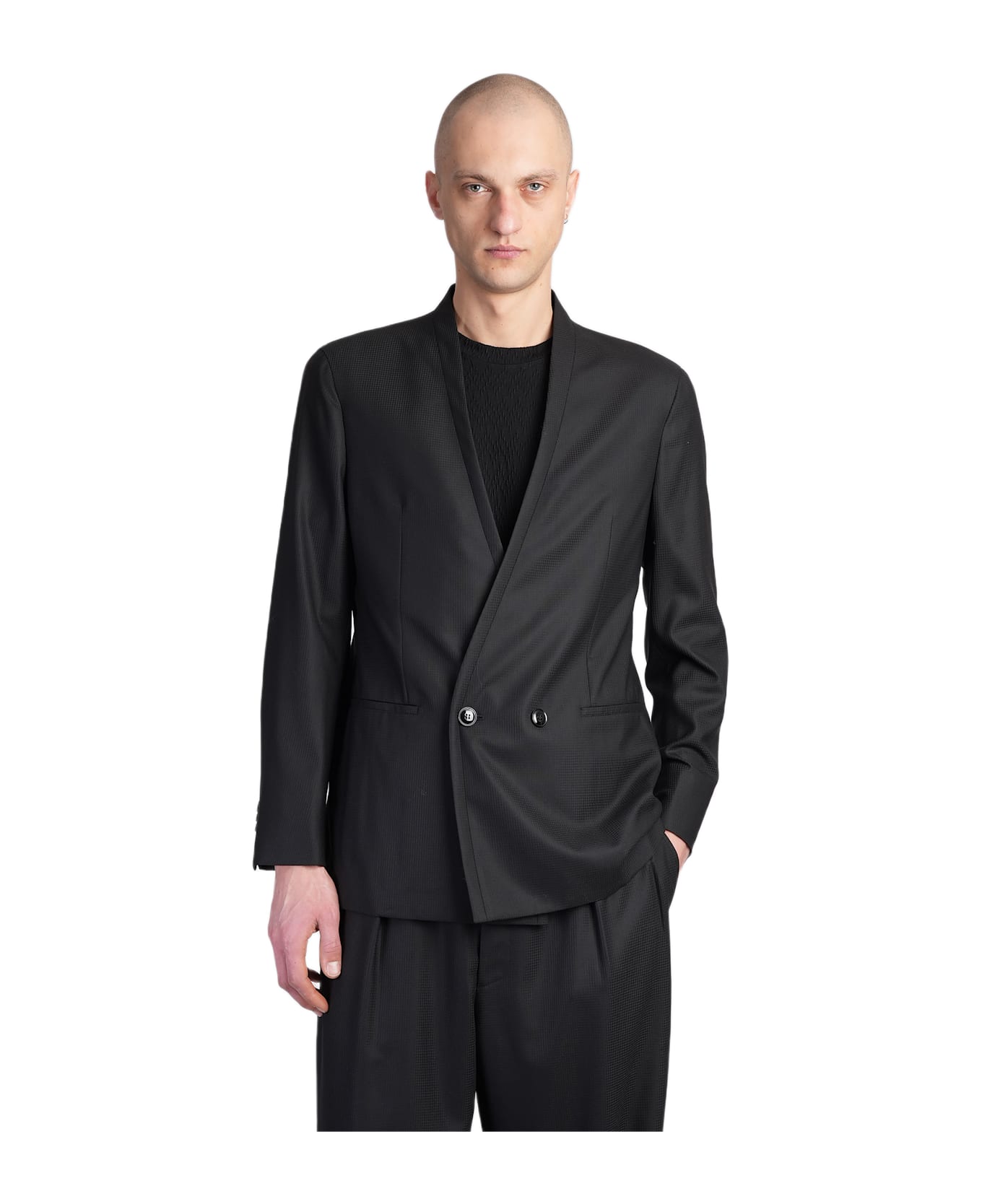 Giorgio Armani In Black Wool - NERO