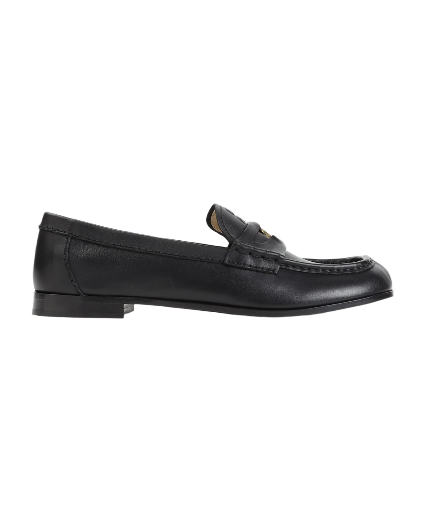 Miu Miu Nappa Calf Leather Loafers - Nero