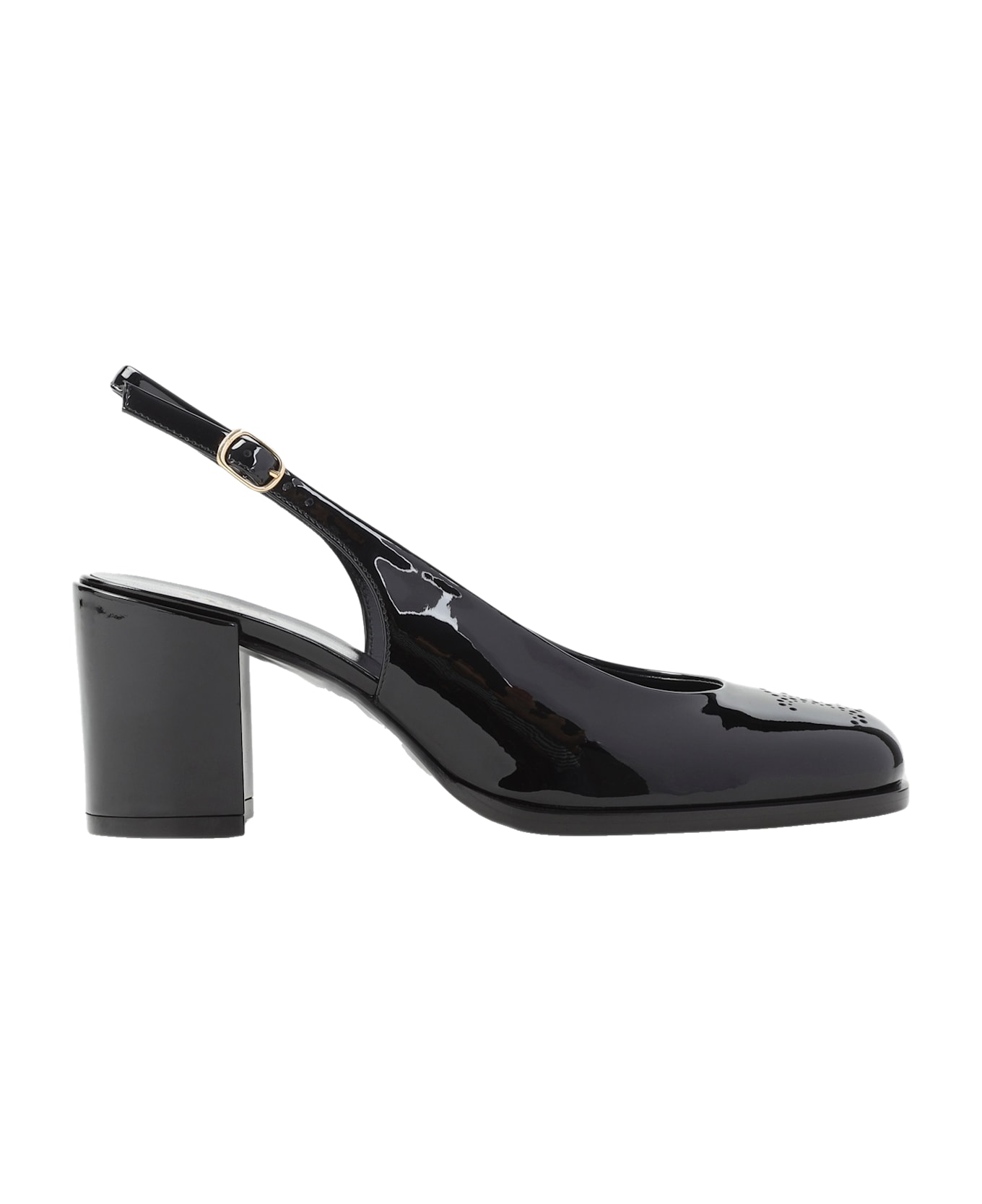 Celine Perforated Triomphe Slingback - No Black