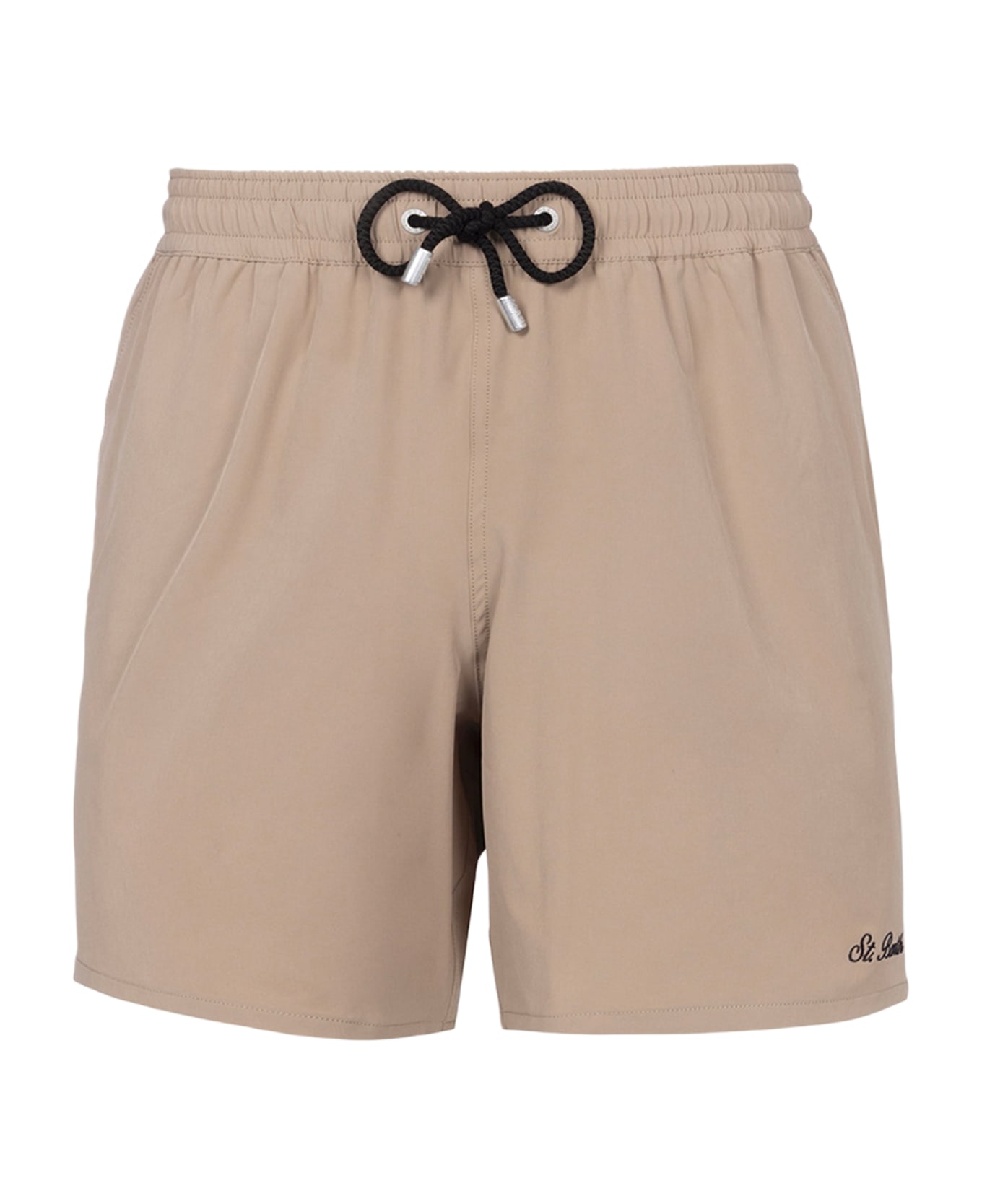 MC2 Saint Barth Beige Classic Stretch Comfort Travel Swim Shorts - WHITE