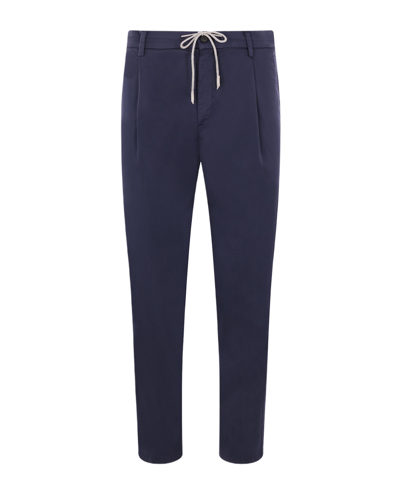 Eleventy Stretch Cotton Darted Trousers