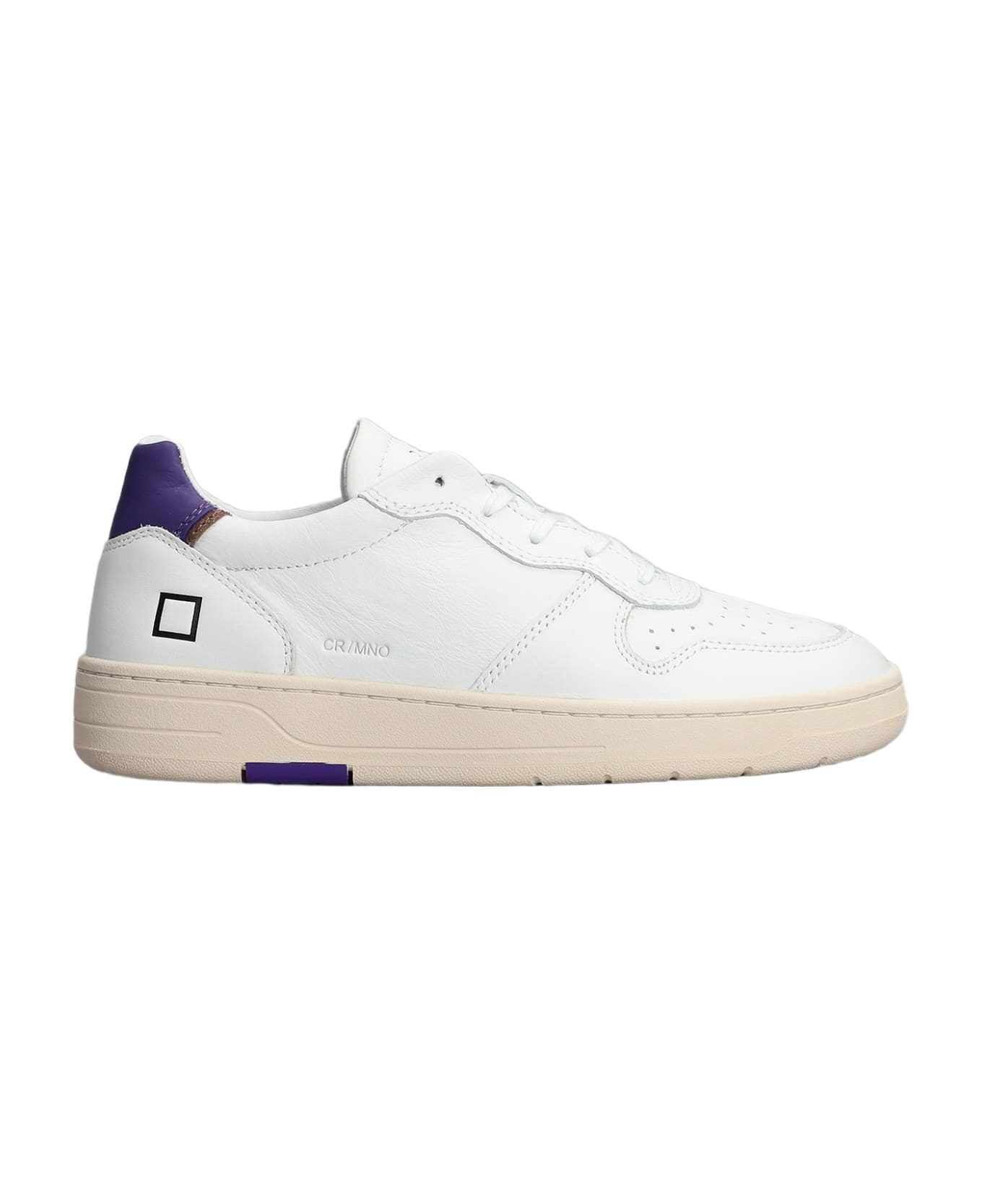 D.A.T.E. Court Mono Sneakers In White Leather - white