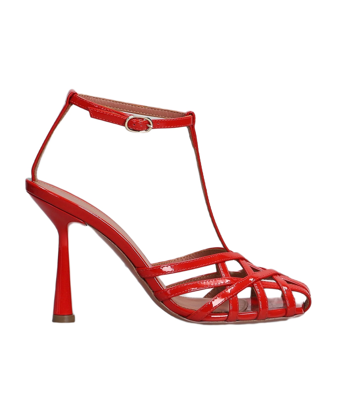 Aldo Castagna Lidia Sandals In Red Patent Leather - red