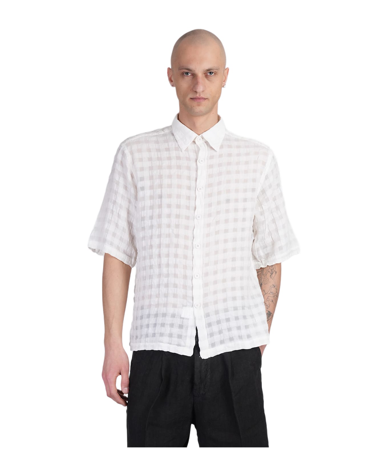 costumein Stefano Shirt In Beige Linen - beige