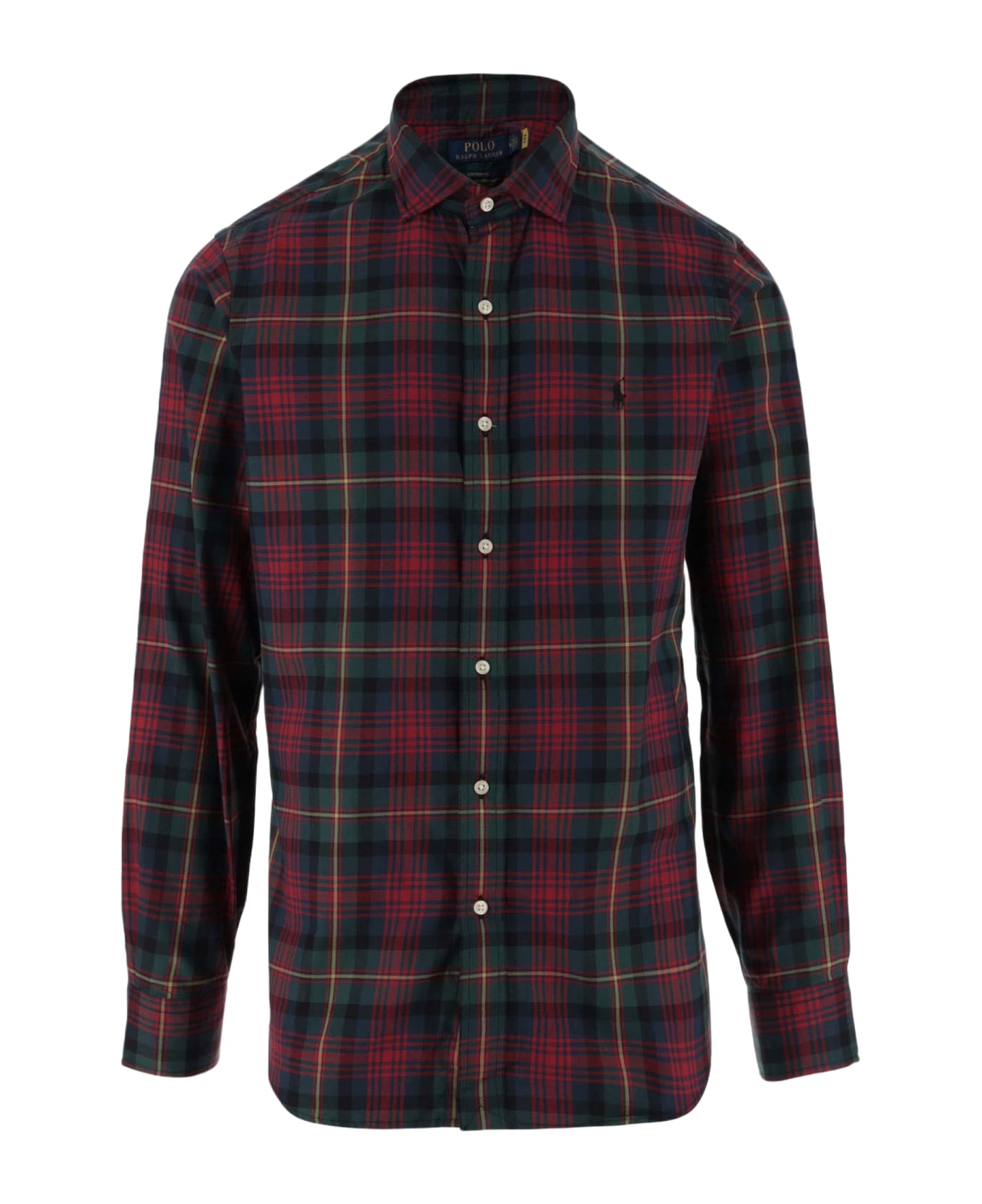 Ralph Lauren Cotton Shirt With Check Pattern - Red