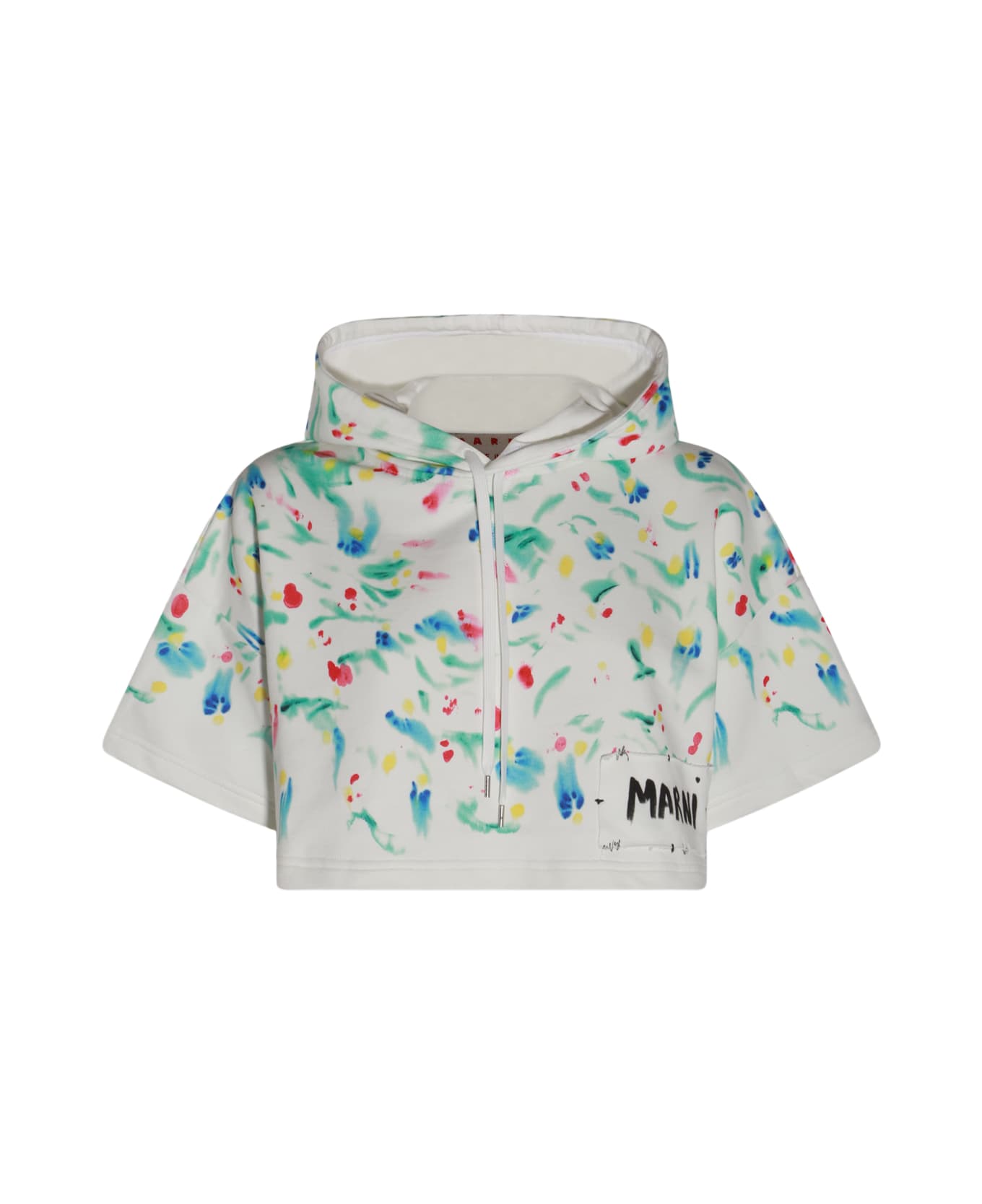Marni Multicolor Cotton Sweatshirt - NATURAL WHITE ニットウェア