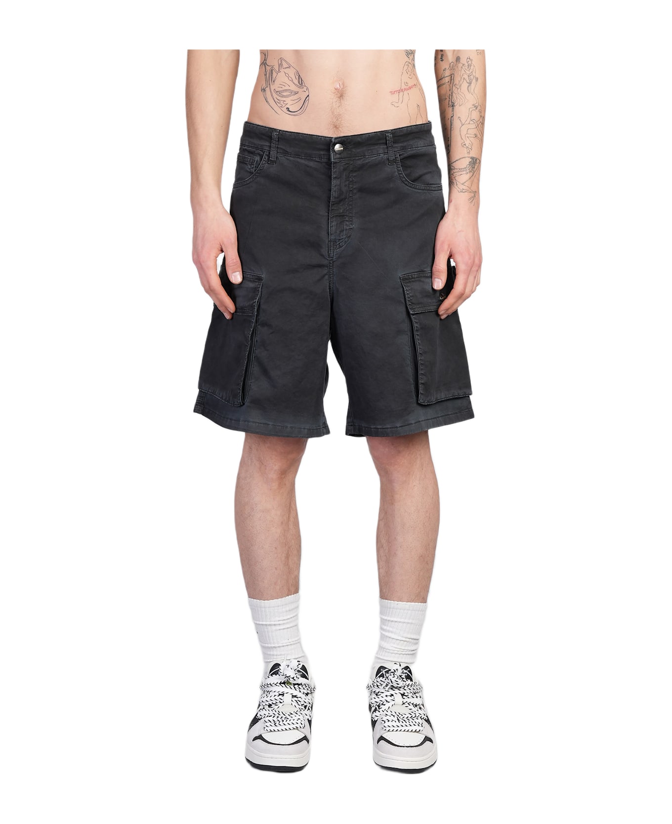 Barrow Shorts In Black Cotton - black