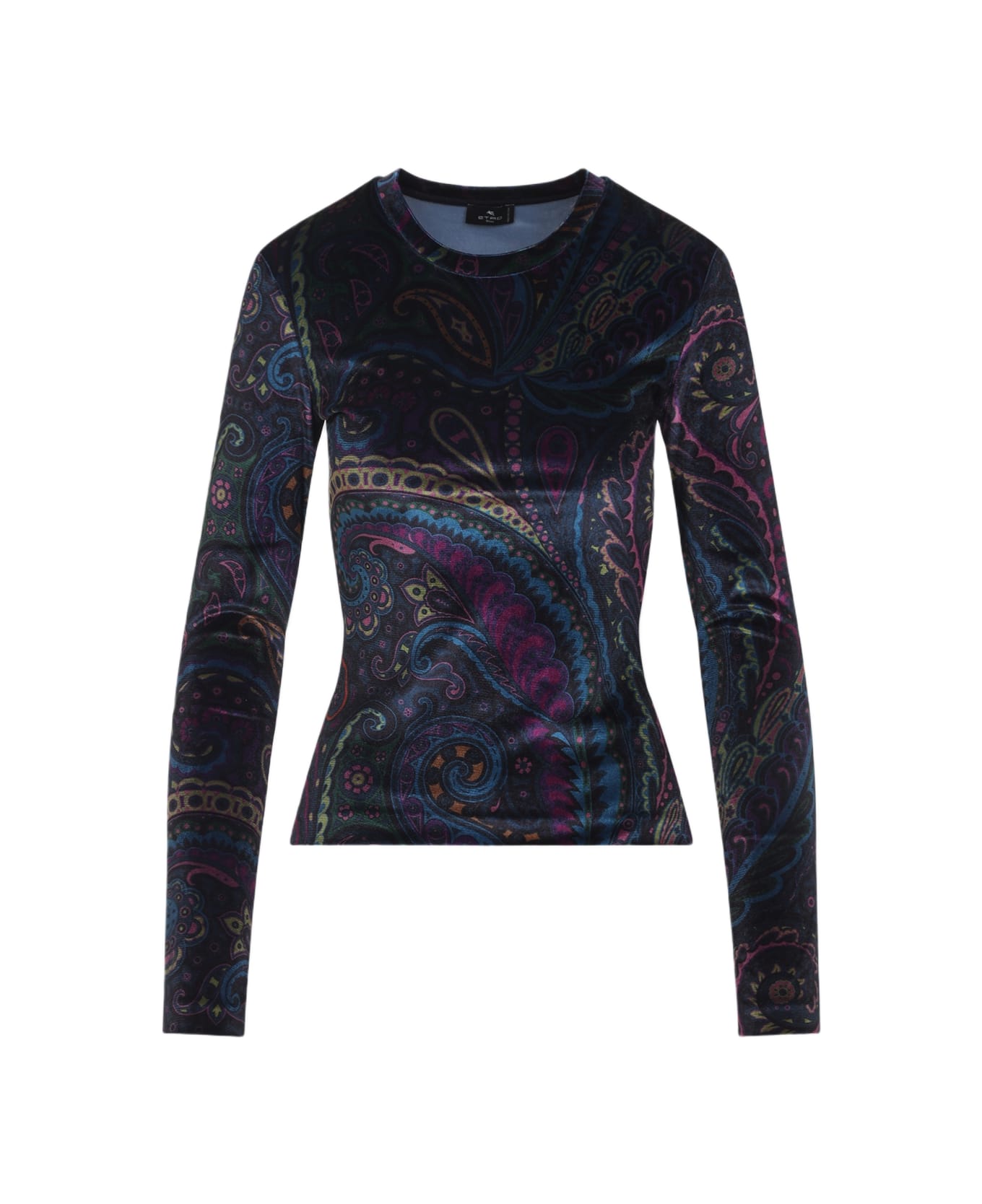 Etro Jersey Top - Stampa F.do Blu