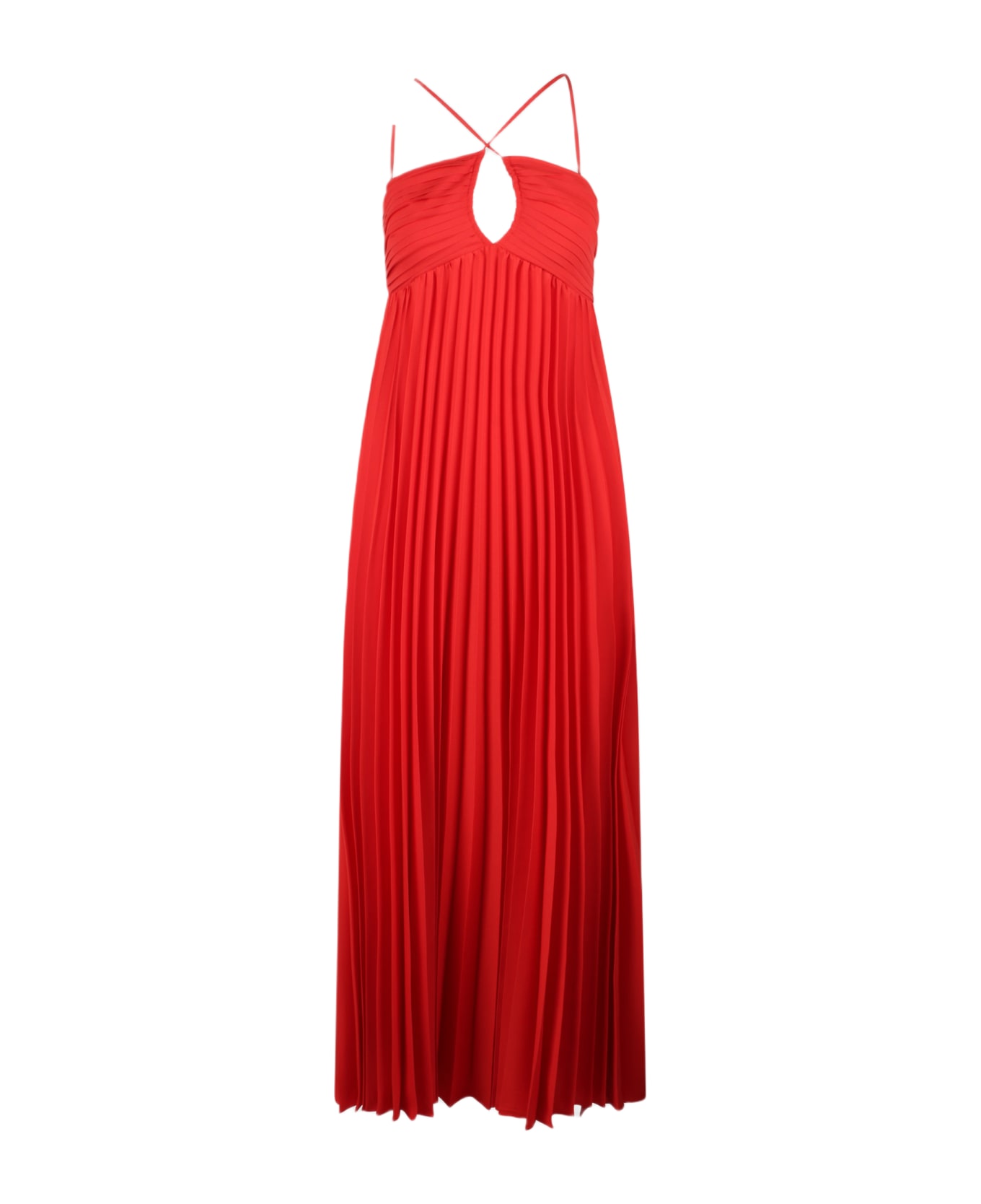 Parosh Palmer Pleated Dress - Red