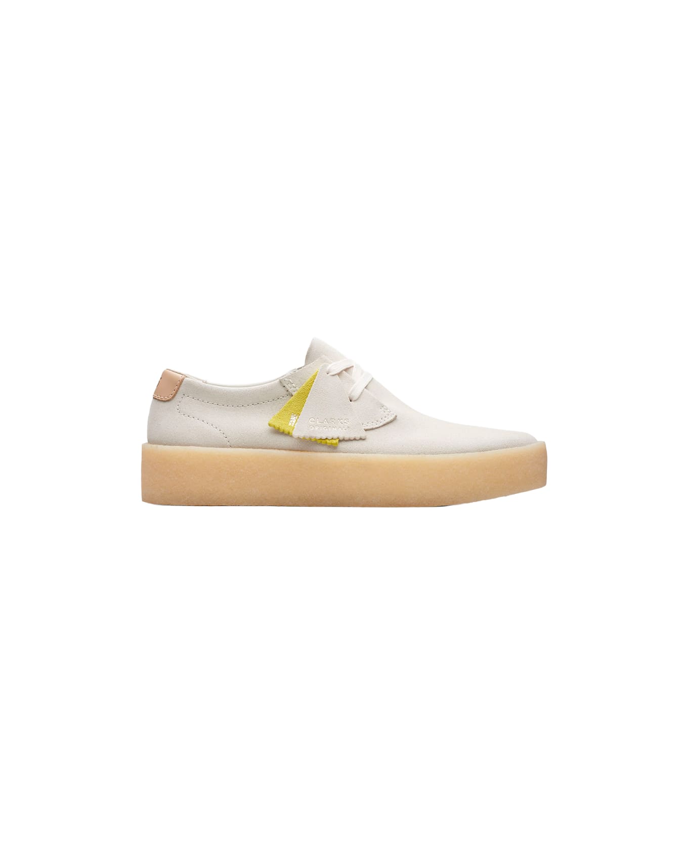 Clarks Ashcott Cup Off white suede low sneaker - Ashcott cup - Panna