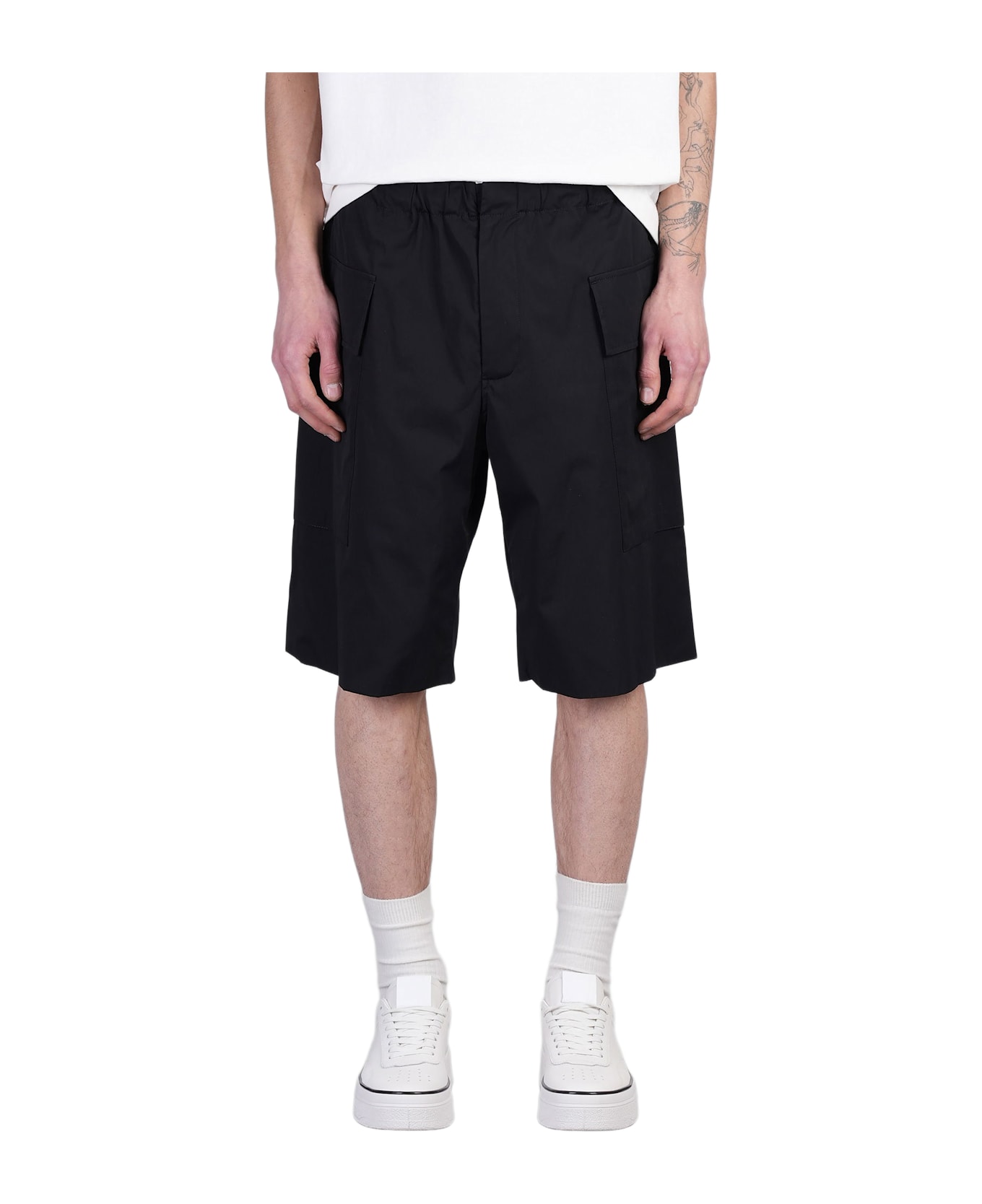 Jil Sander Shorts In Black Cotton - black