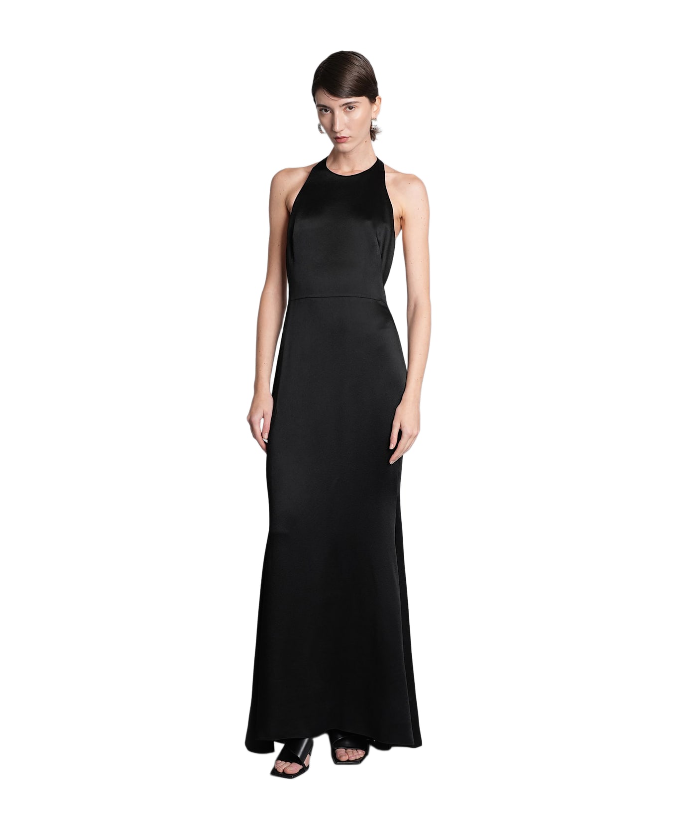 Givenchy Long Dress In Black Viscose - black