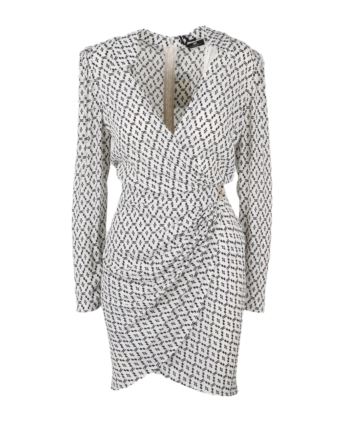Elisabetta Franchi Wrap Mini Dress - White