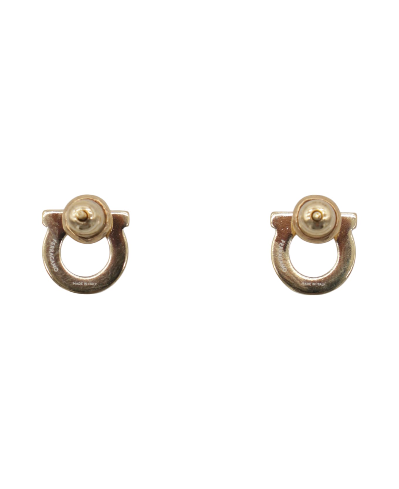 Ferragamo Gold Brass Earrings - GOLD