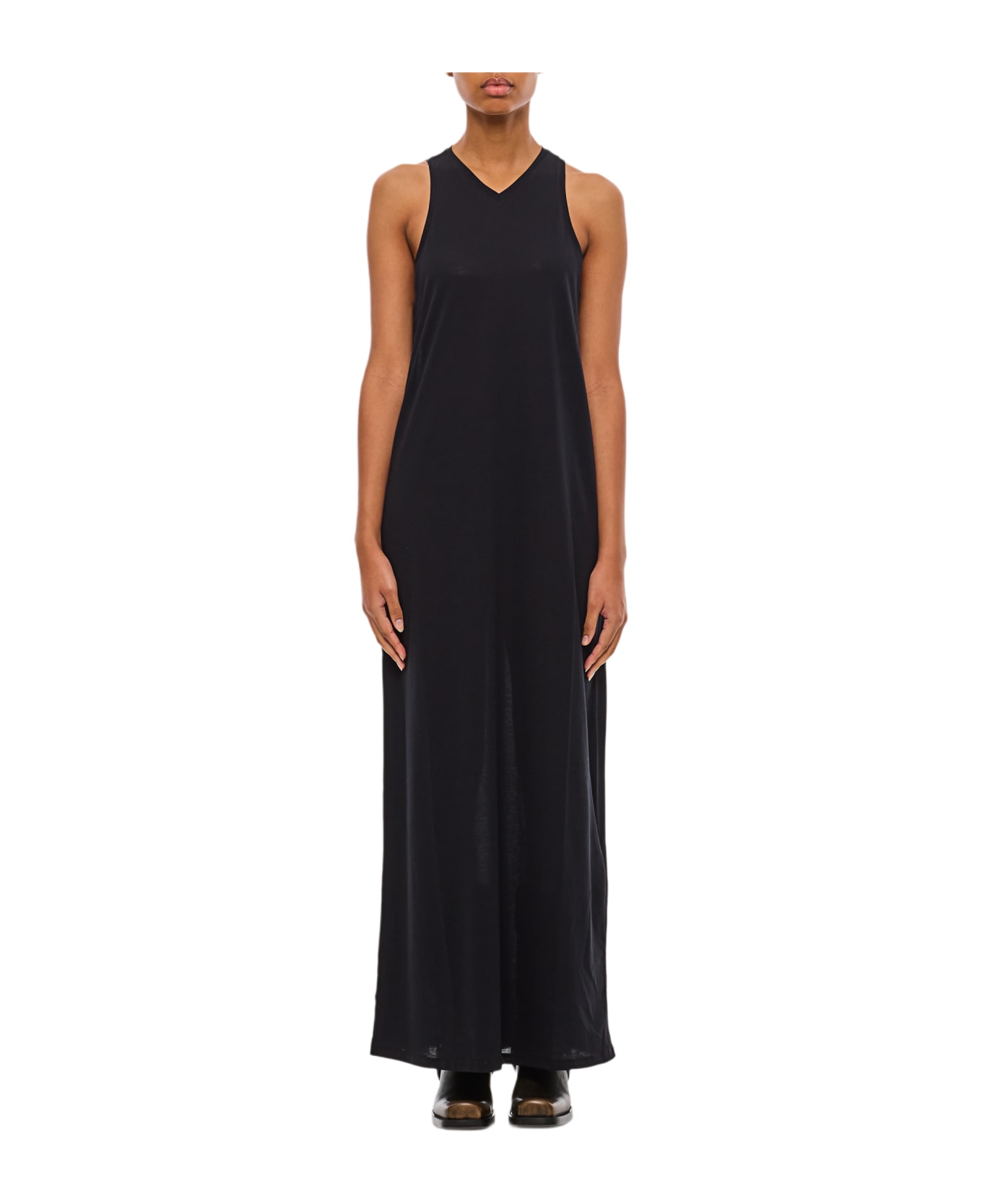 Khaite Vernetta Long Dress - Black