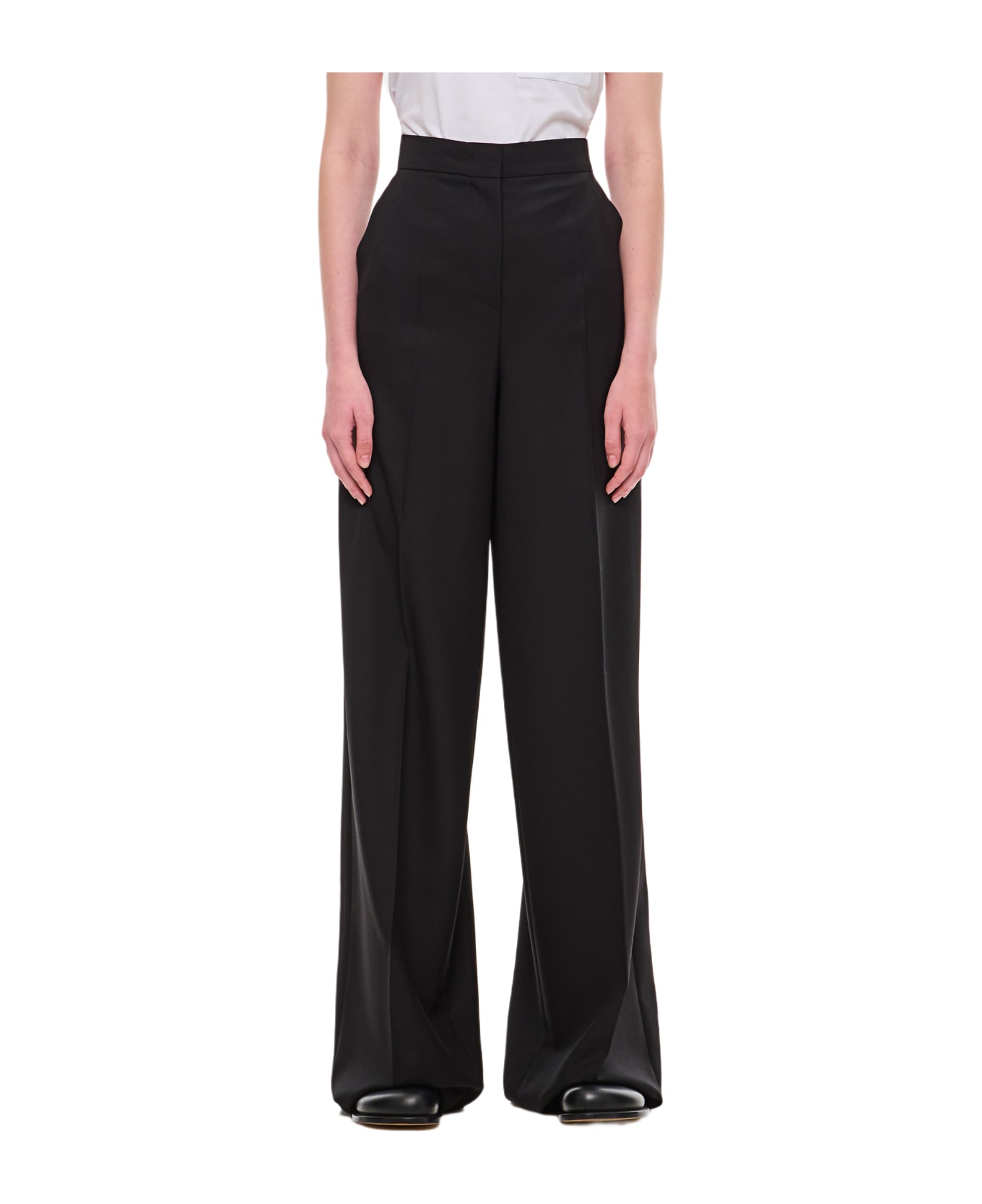 Max Mara Senna Wide Leg Pants - Black