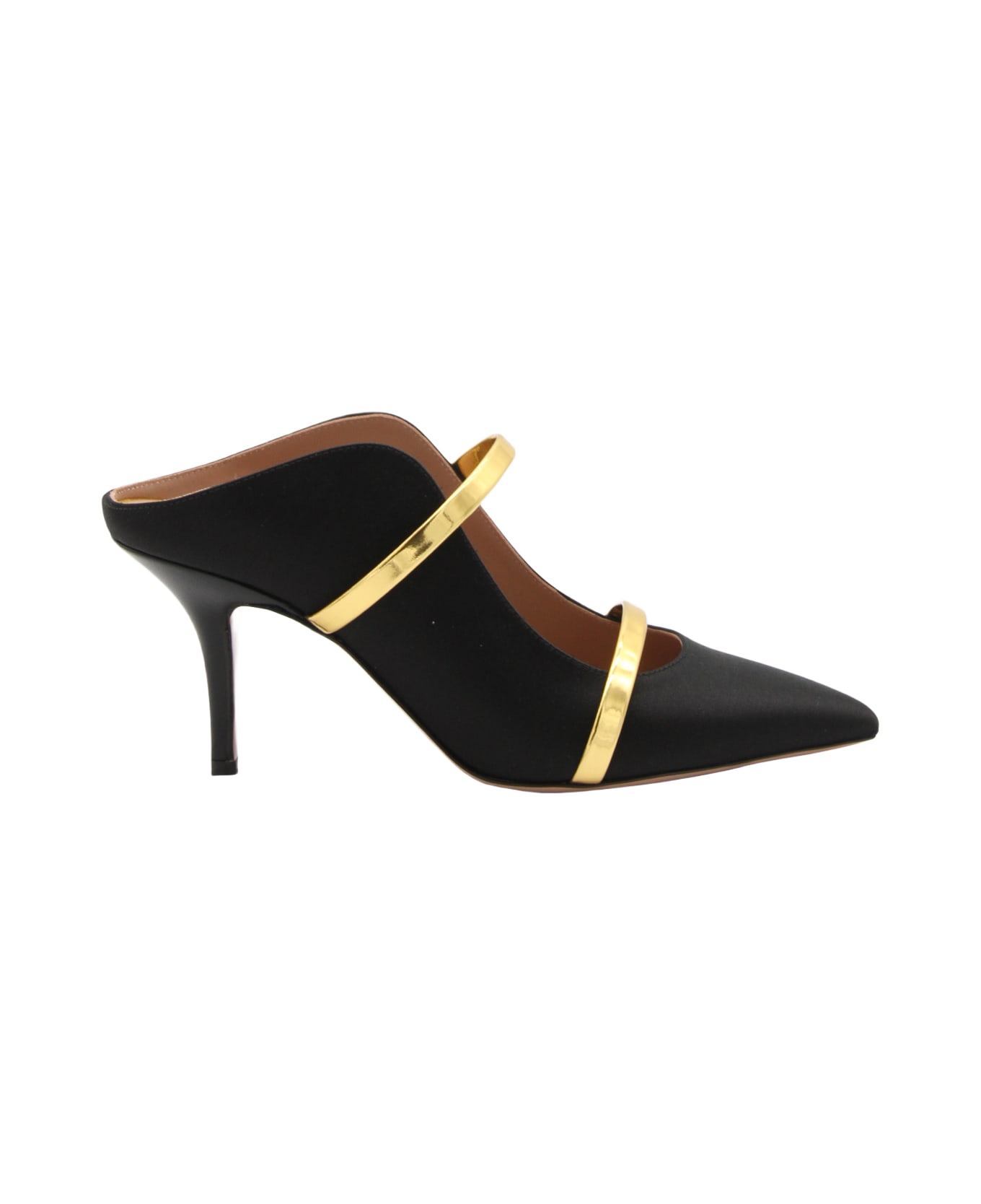 Malone Souliers Black And Gold Leather Maureen Pumps - Black サンダル