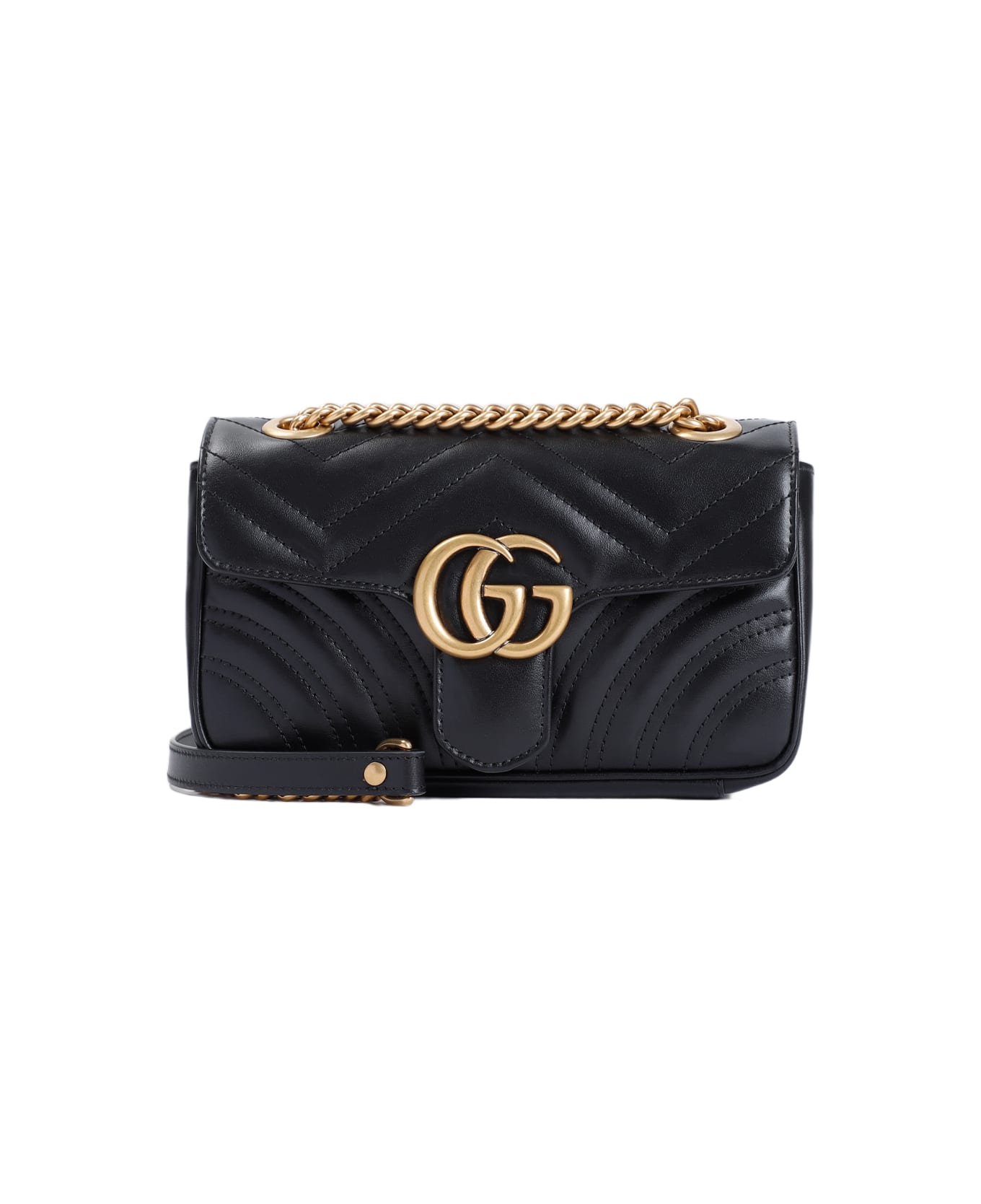 Gucci Gg Marmont Matelassé Bag - Black