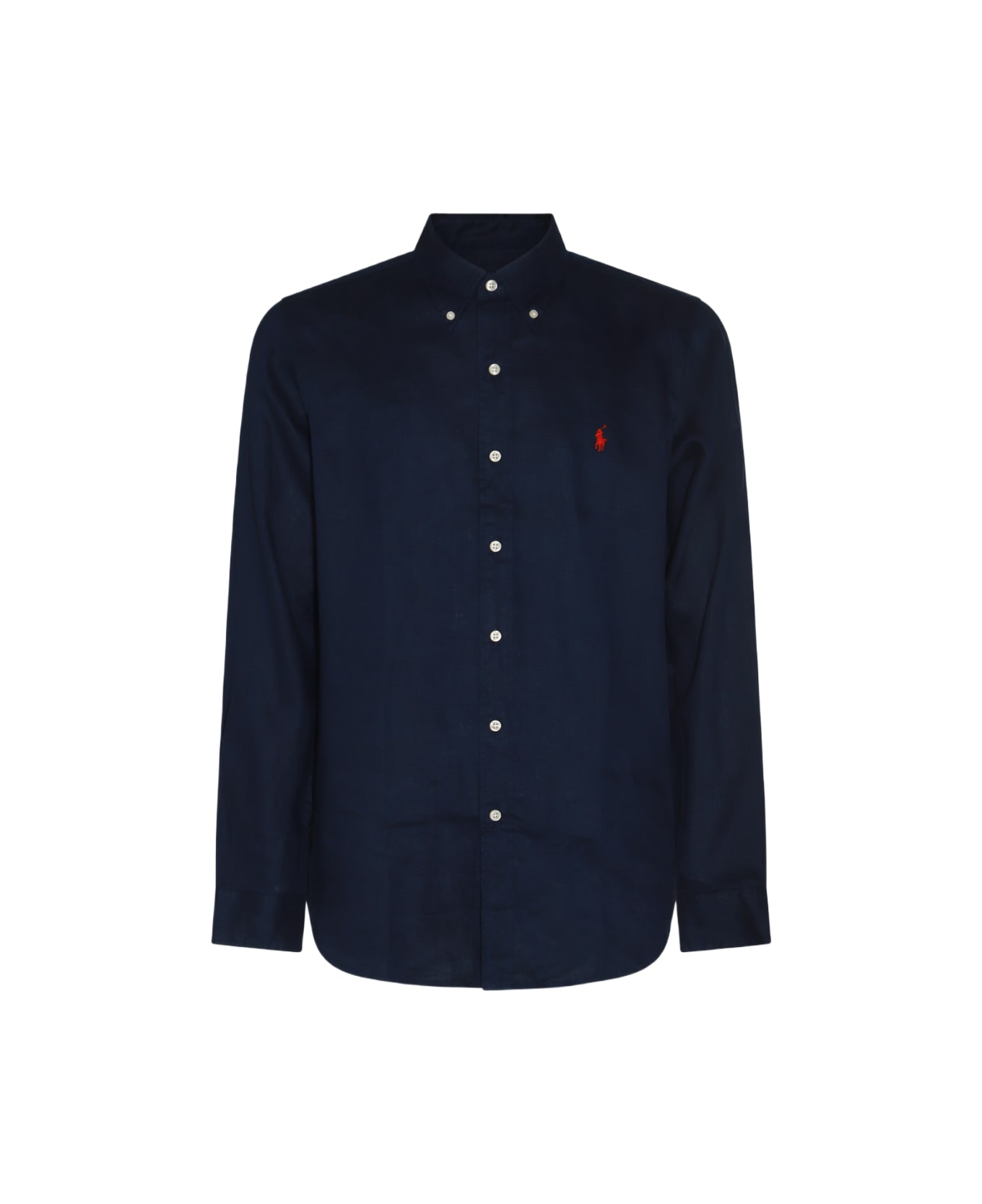 Polo Ralph Lauren Navy Blue Linen Shirt - NEWPORT NAVY
