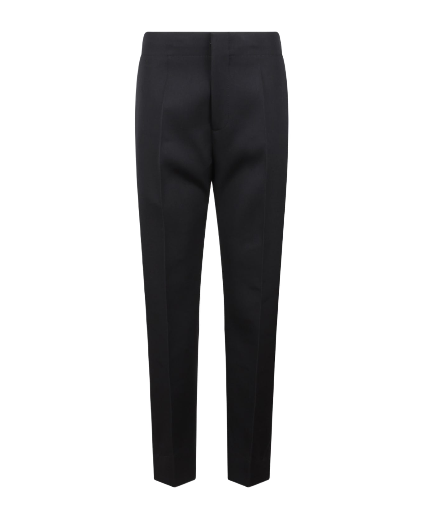 Bottega Veneta Curved Shape Wool Pant - Black