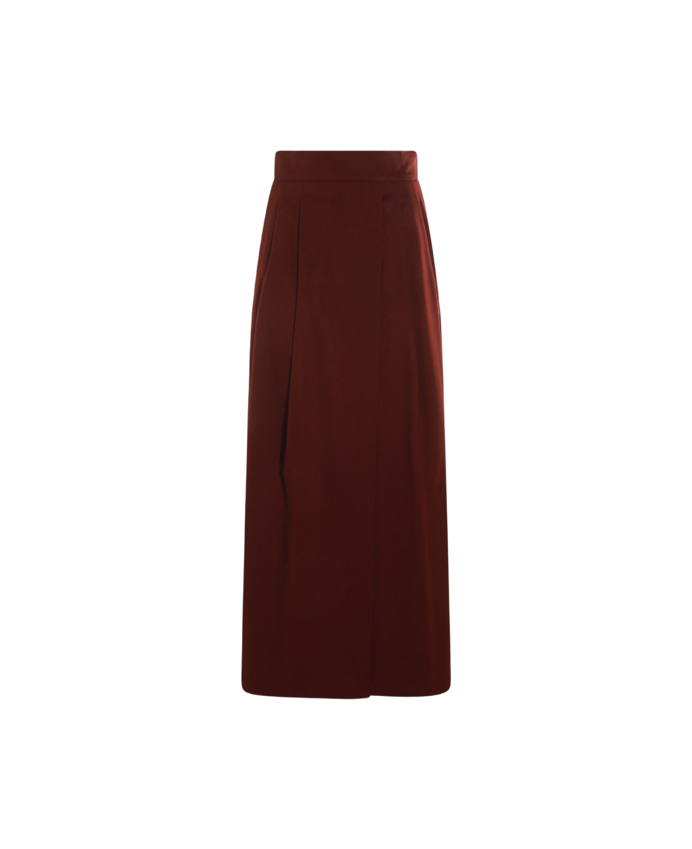 Max Mara Cherry Wool Zattera Skirt - CILIEGIA