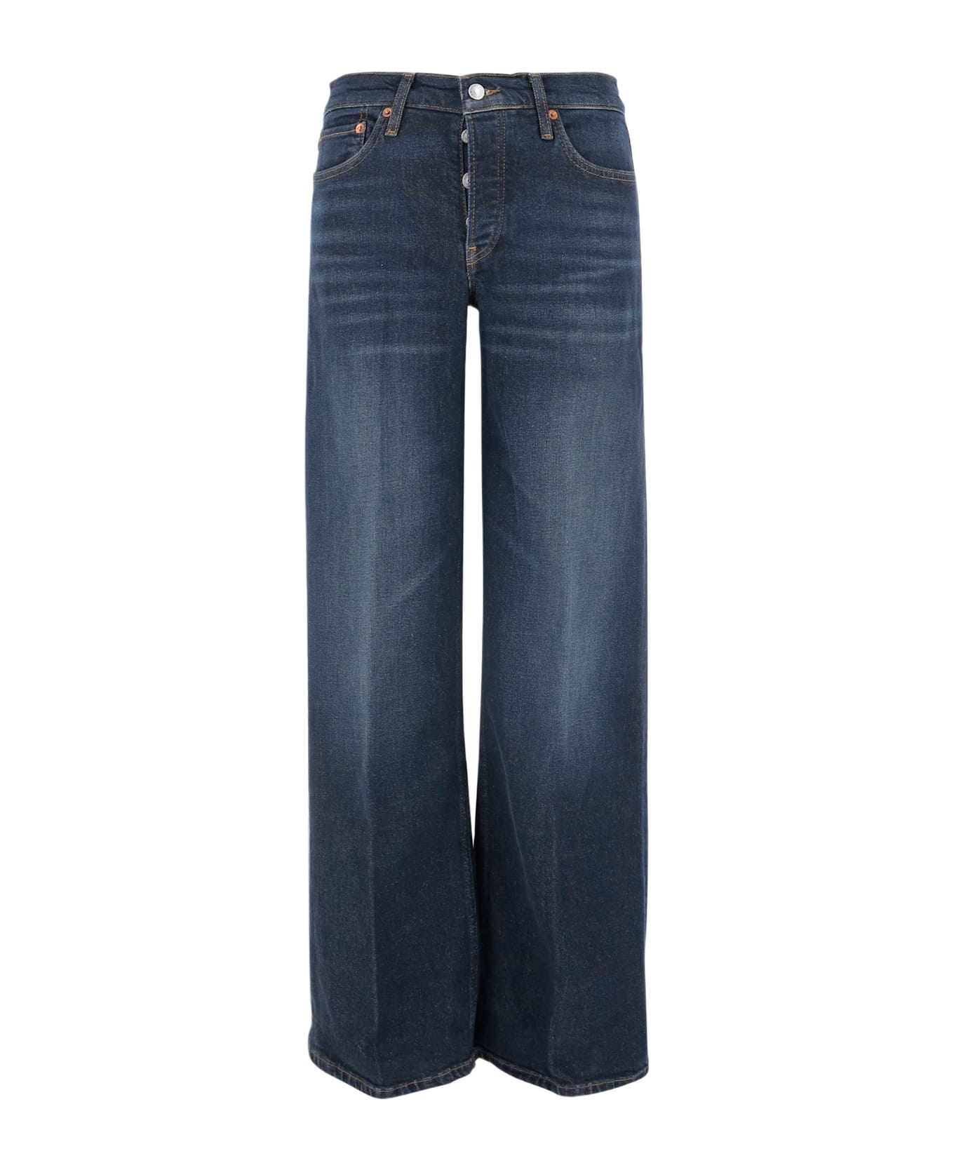 RE/DONE Stretch Cotton Blend Denim Jeans - Denim scuro