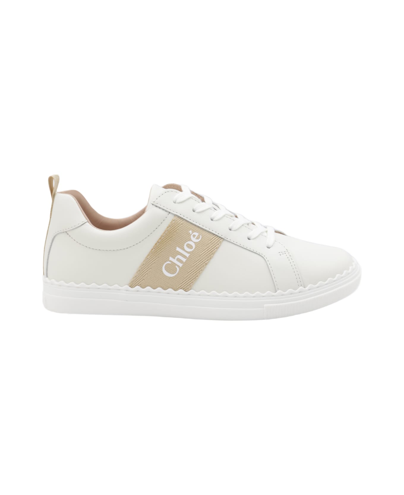 Chloé White And Beige Sneakers - PICCOLO BURRO