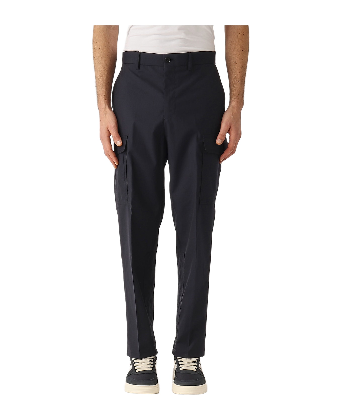 Etro Cargo Tapered Regular-fit Trousers - NAVY