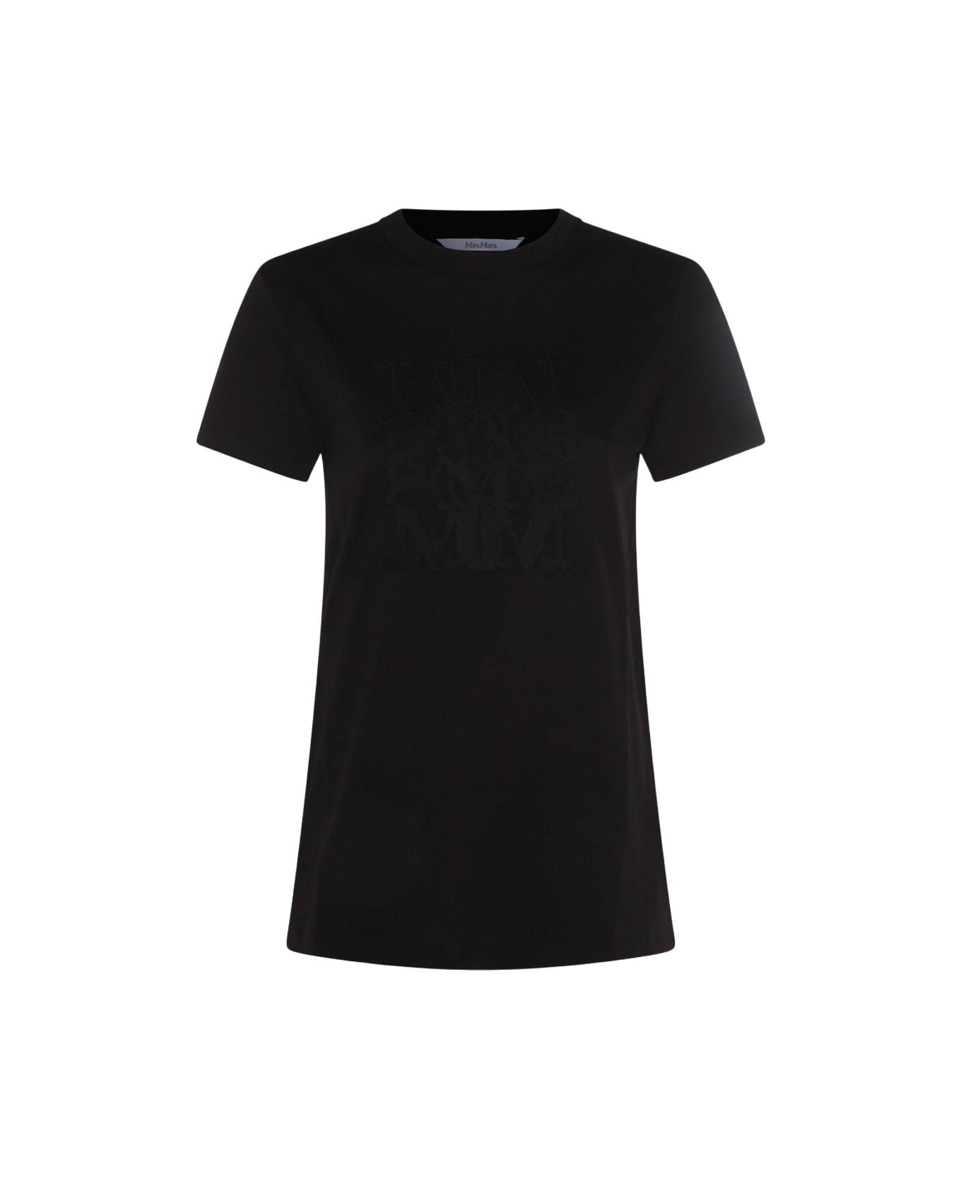Max Mara Black Cotton Bravo T-shirt - Black