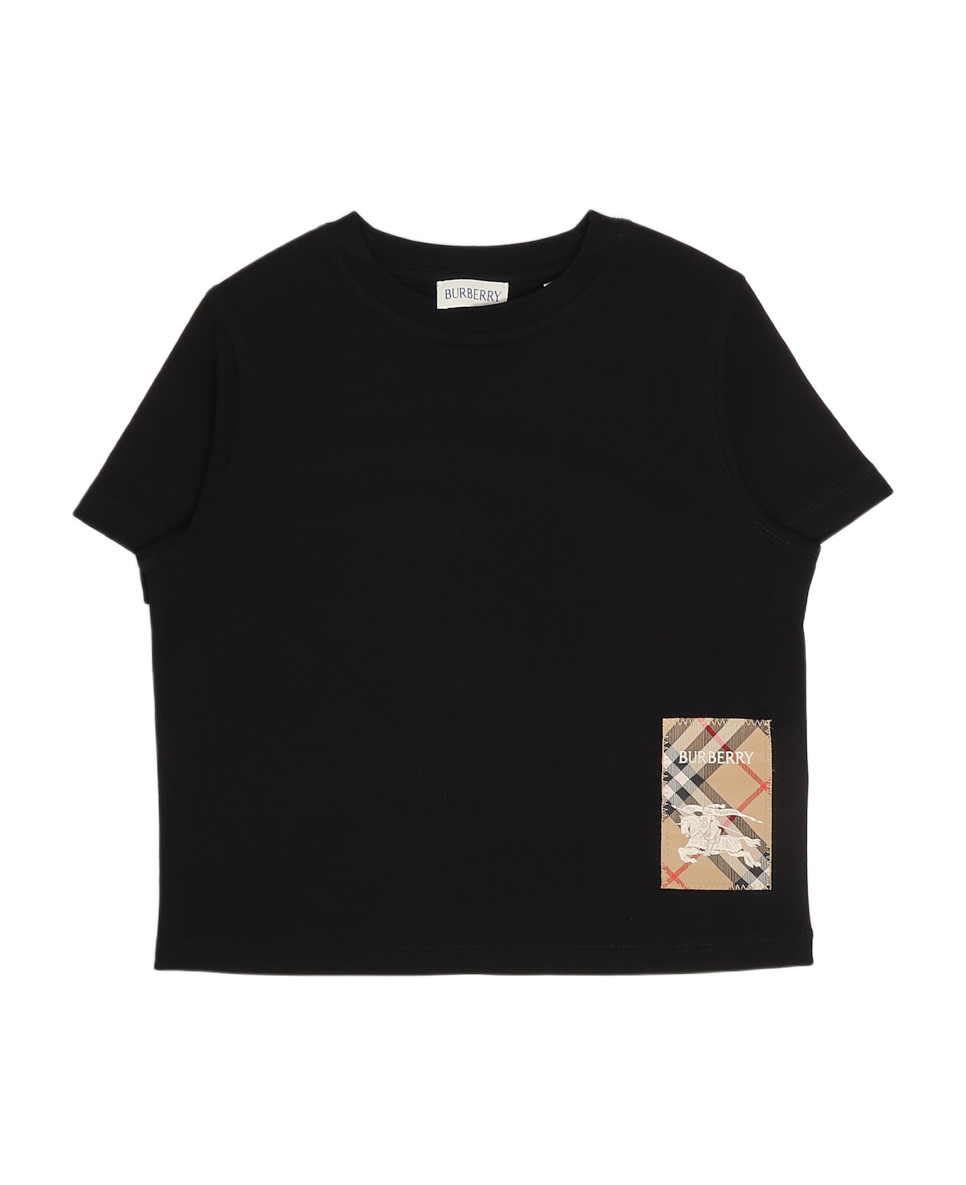 Burberry Cedar T-shirt Check T-shirt - NERO