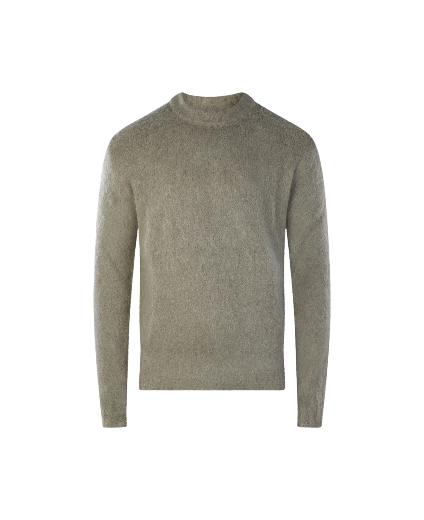 Ami Alexandre Mattiussi Taupe Mohari And Wool Blend Sweater - Beige