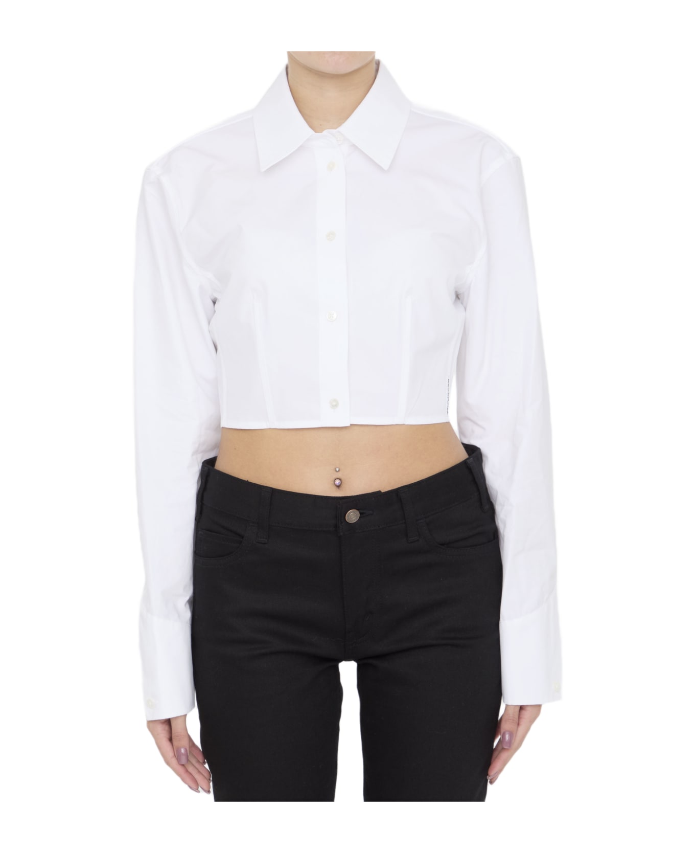 Alexander Wang Cropped Structured Shirt - WHITE