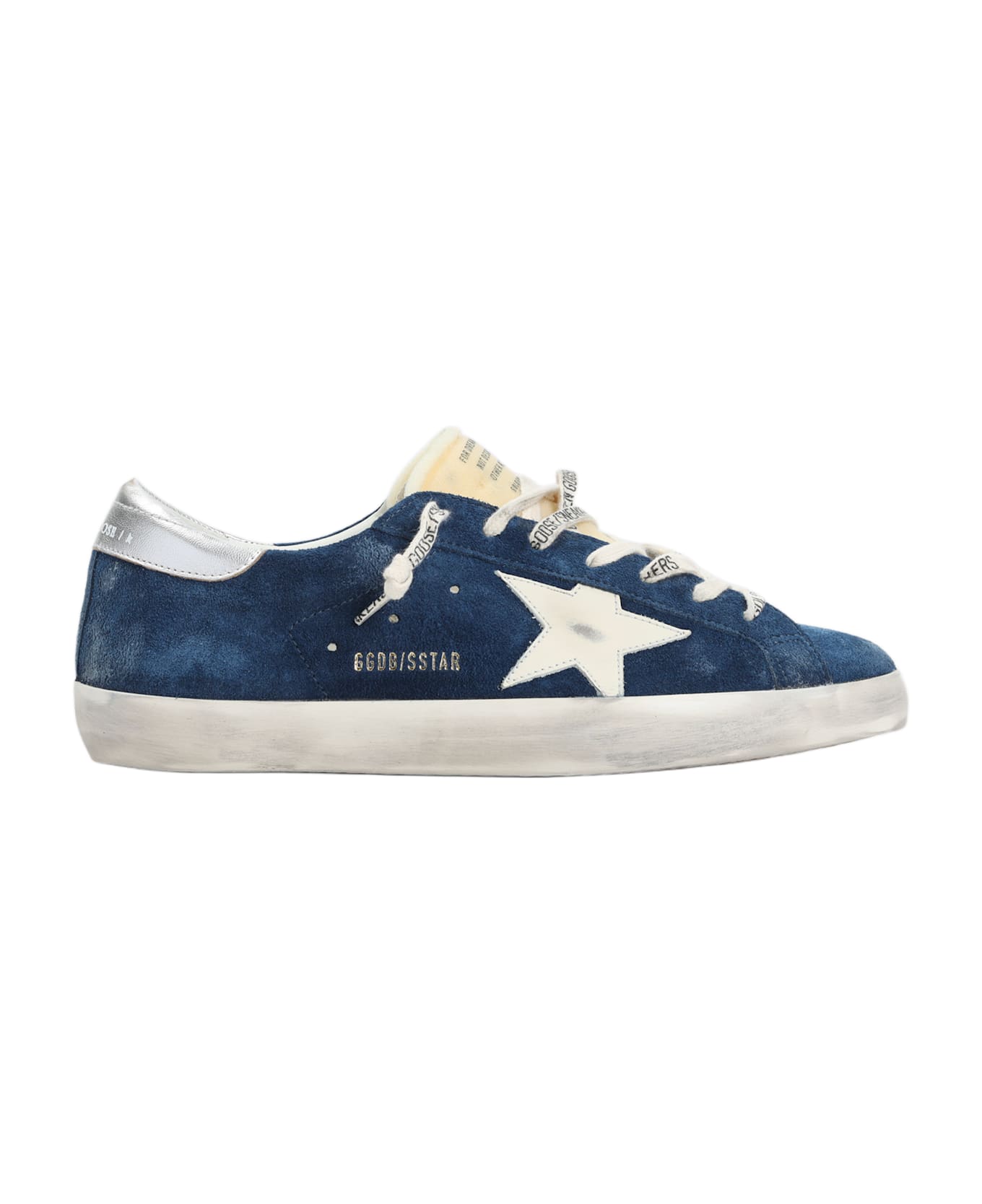 Golden Goose Superstar Sneakers - Aviator Blue Cream Silver