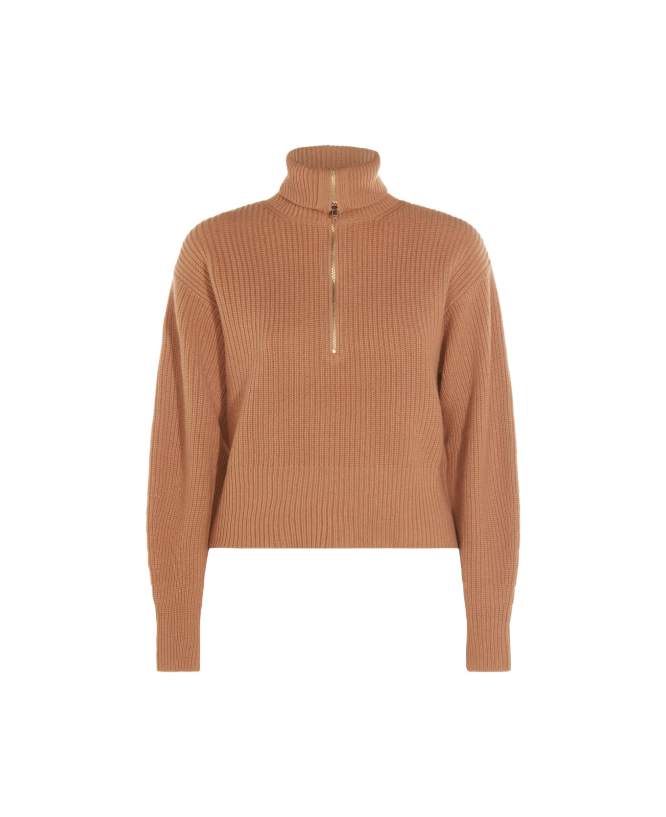 Max Mara Brown Wool Nadar Knitwear - Camel
