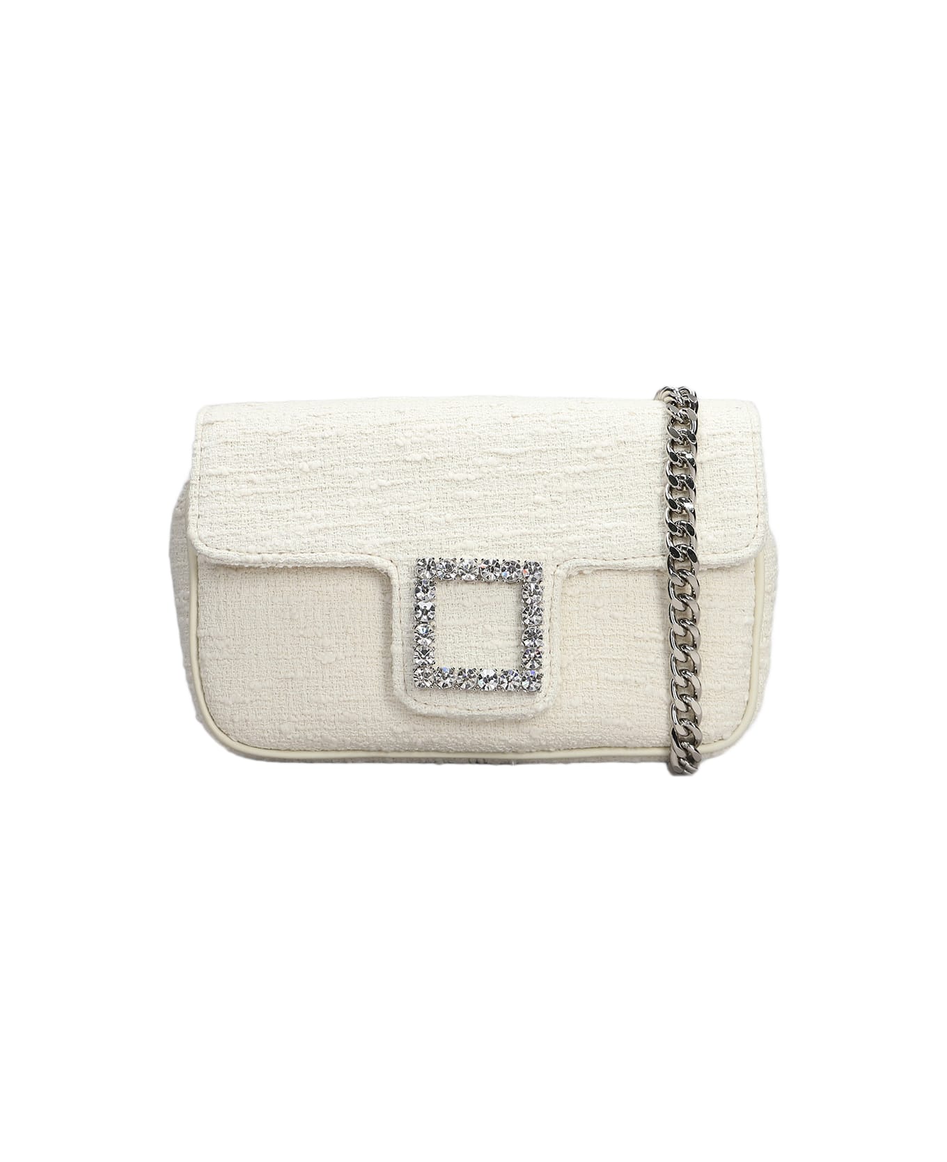 Roberto Festa Lunette Shoulder Bag In Beige Fabric - beige