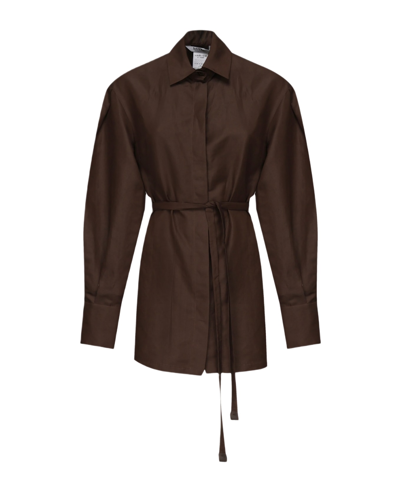 Max Mara Linen And Silk Business Shirt - Brown