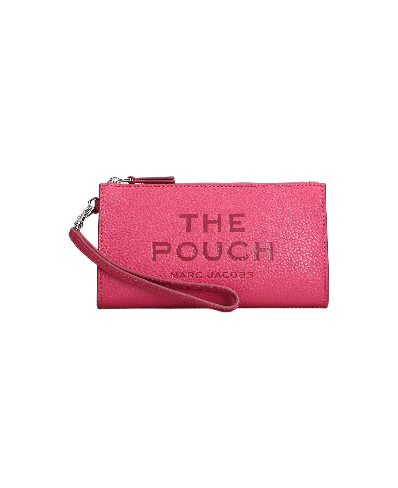 Marc Jacobs The Pouch Clutch In Fuxia Leather - fuxia