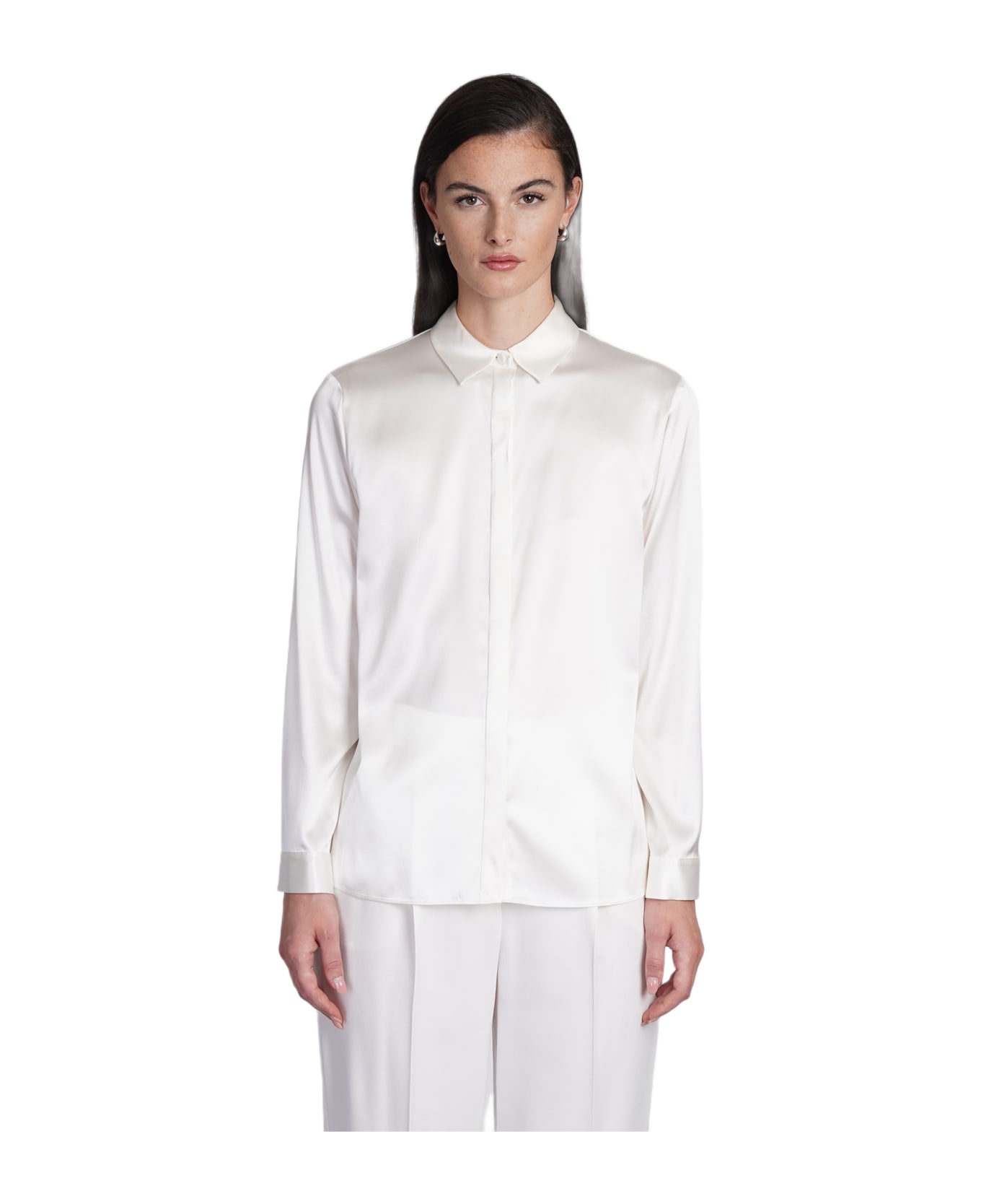 Emporio Armani Shirt In White Silk - white