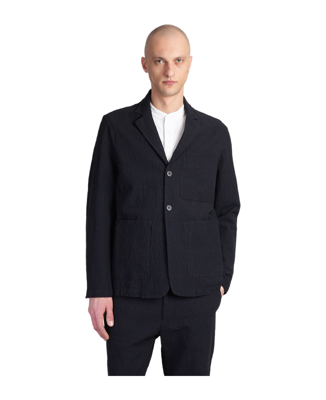Barena Refada Blazer In Blue Cotton - Blue